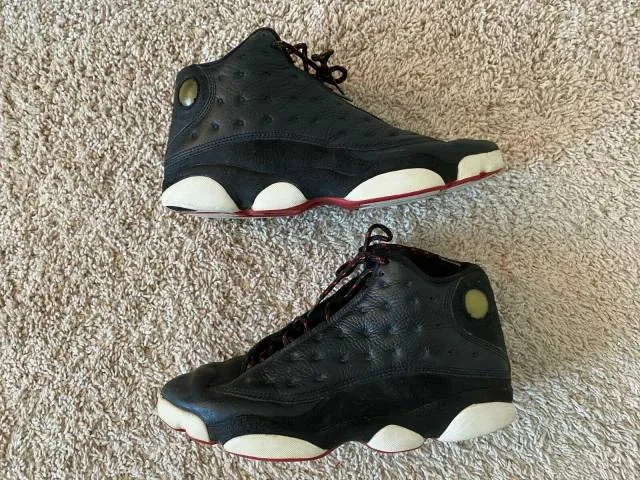 1998 Nike Air Jordan XIII 13 OG PLAYOFF BLACK RED WHITE ...