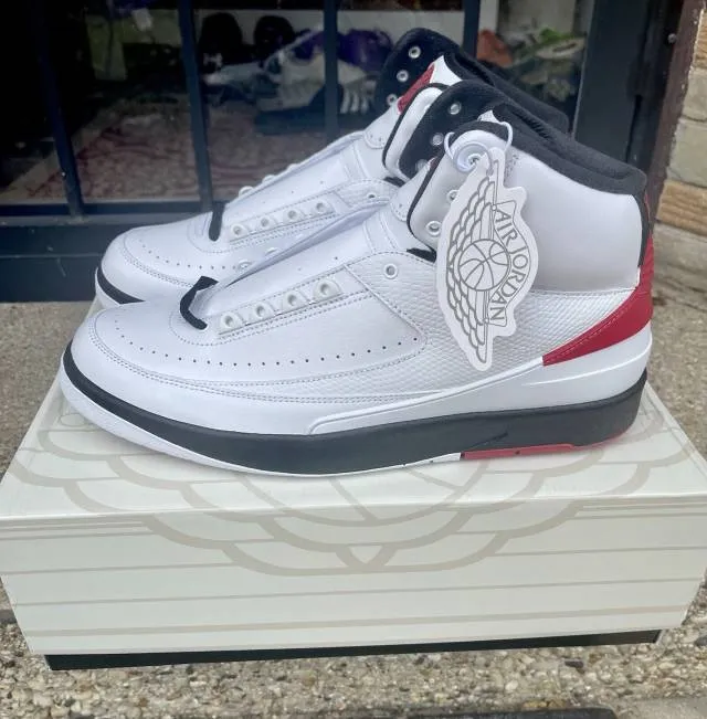 2022 Nike Air Jordan 2 OG Retro Chicago 8.5/9.5 White Re...