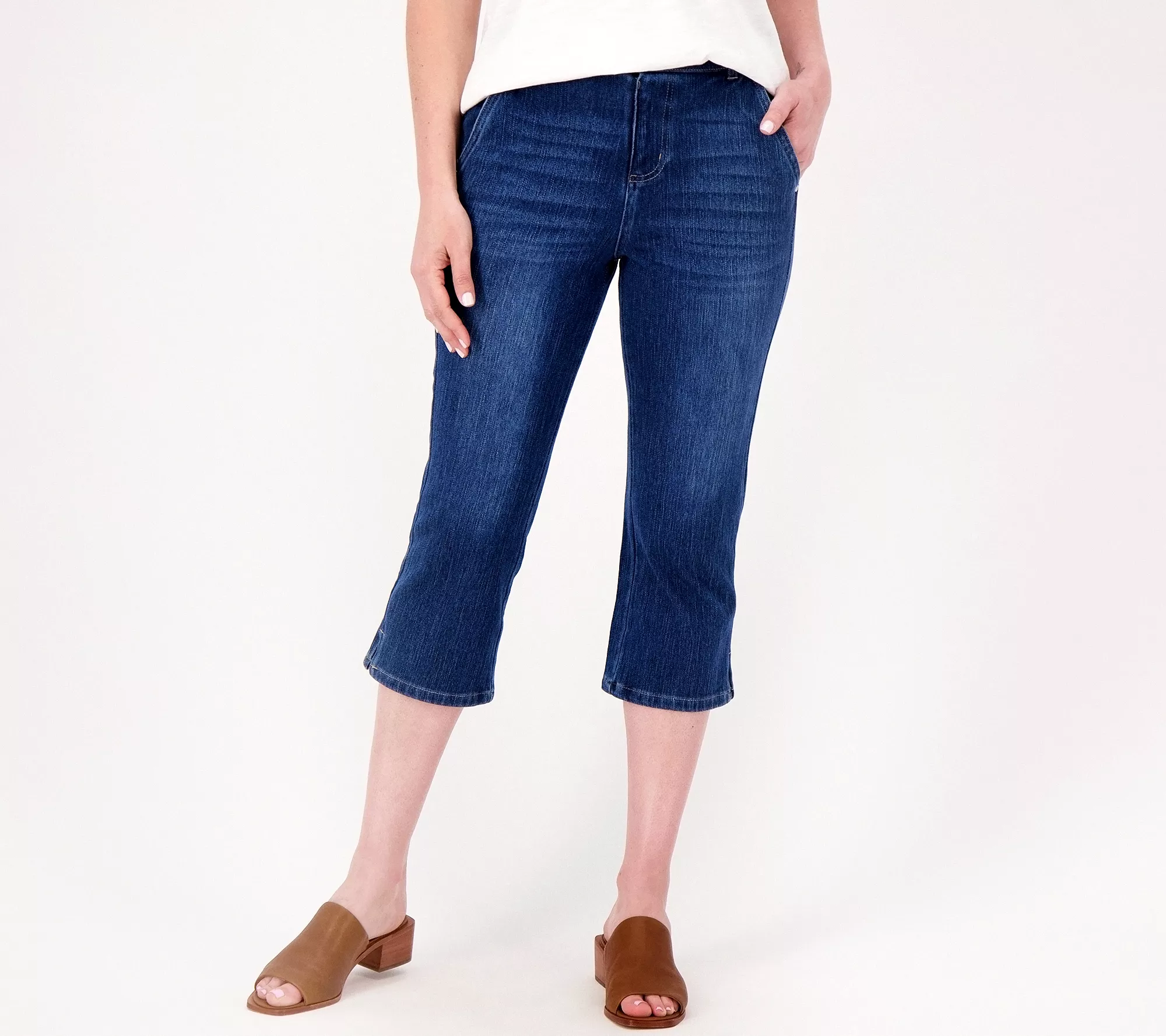 "As Is" Belle by Kim Gravel Regular Flexibelle Capri Jeans