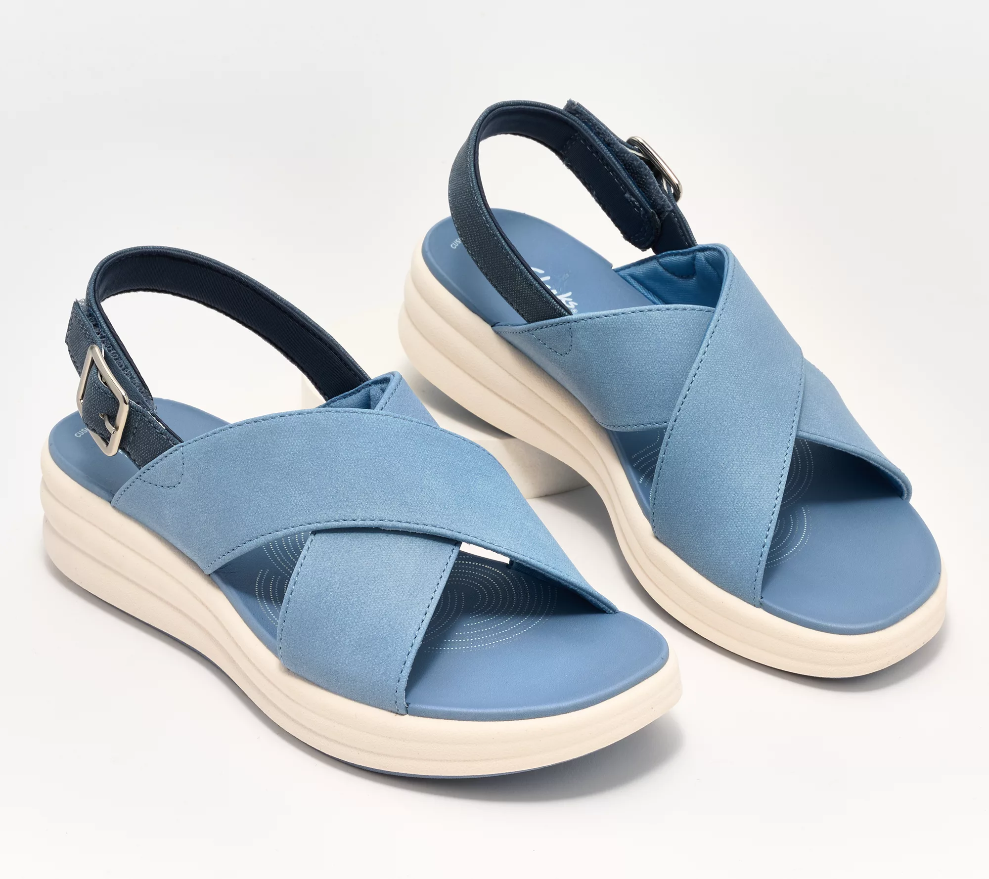 "As Is" Clarks Cloudsteppers Backstrap Sandals - Drift Sun