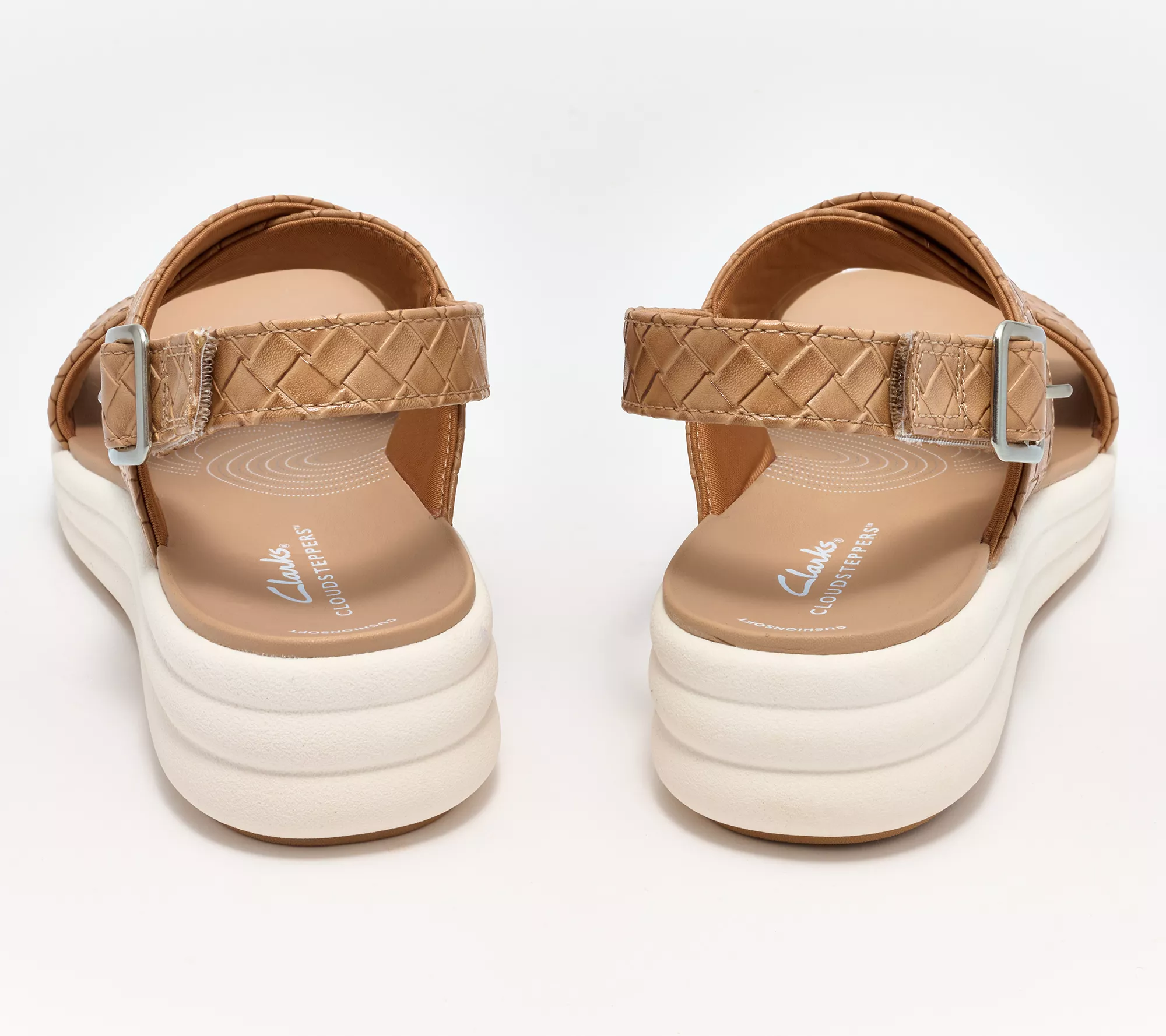 "As Is" Clarks Cloudsteppers Backstrap Sandals - Drift Sun