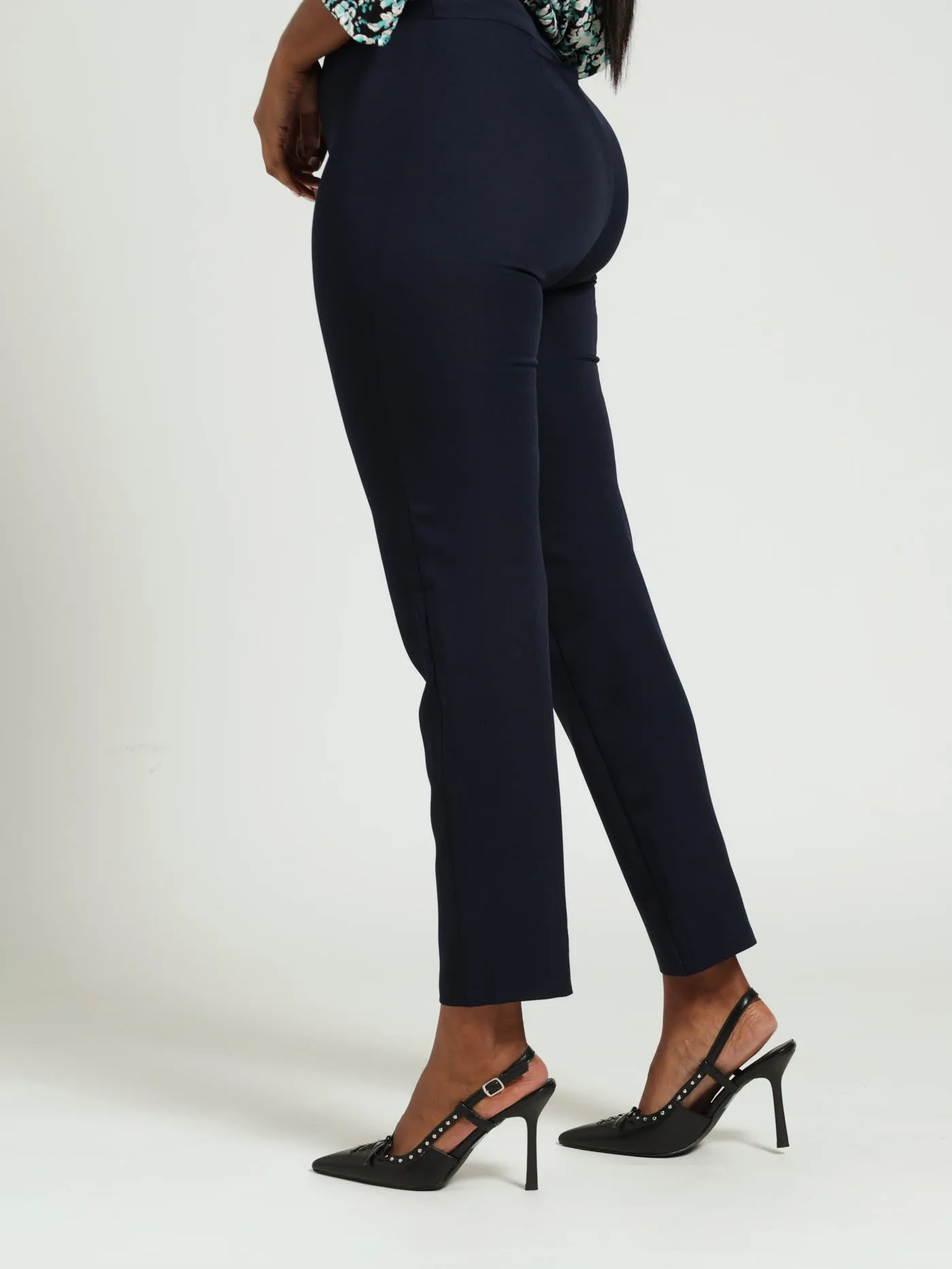 4-Way Slim Leg Pants - Navy