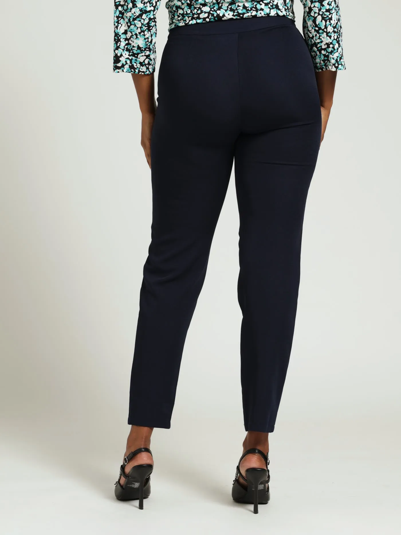 4-Way Slim Leg Pants - Navy