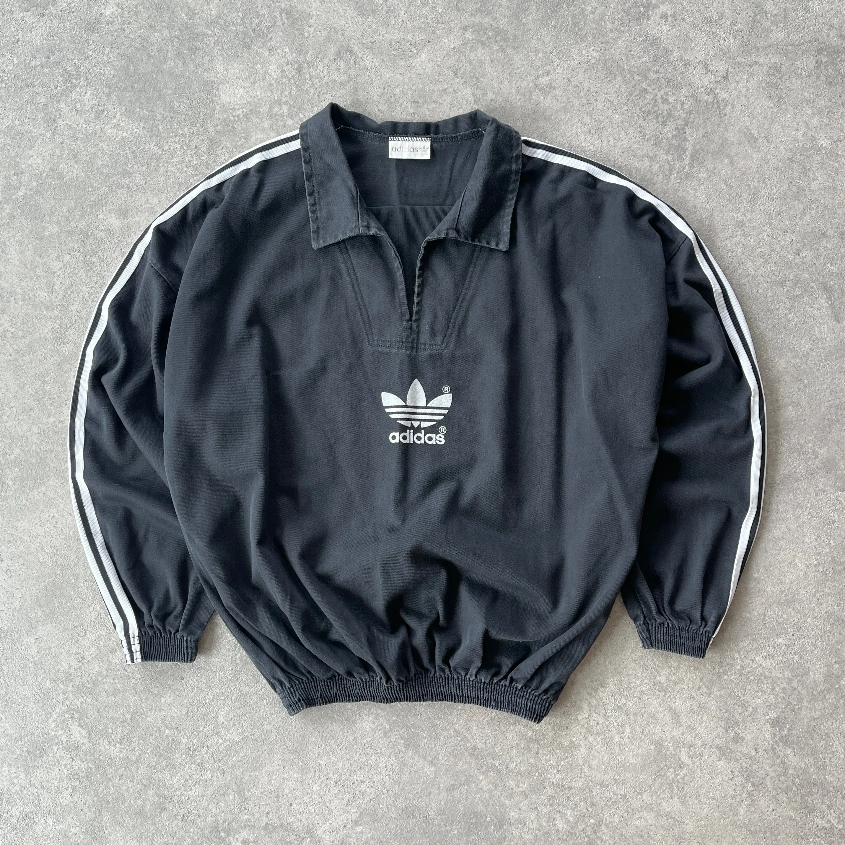 Adidas 1990s heavyweight drill pullover jacket (L)