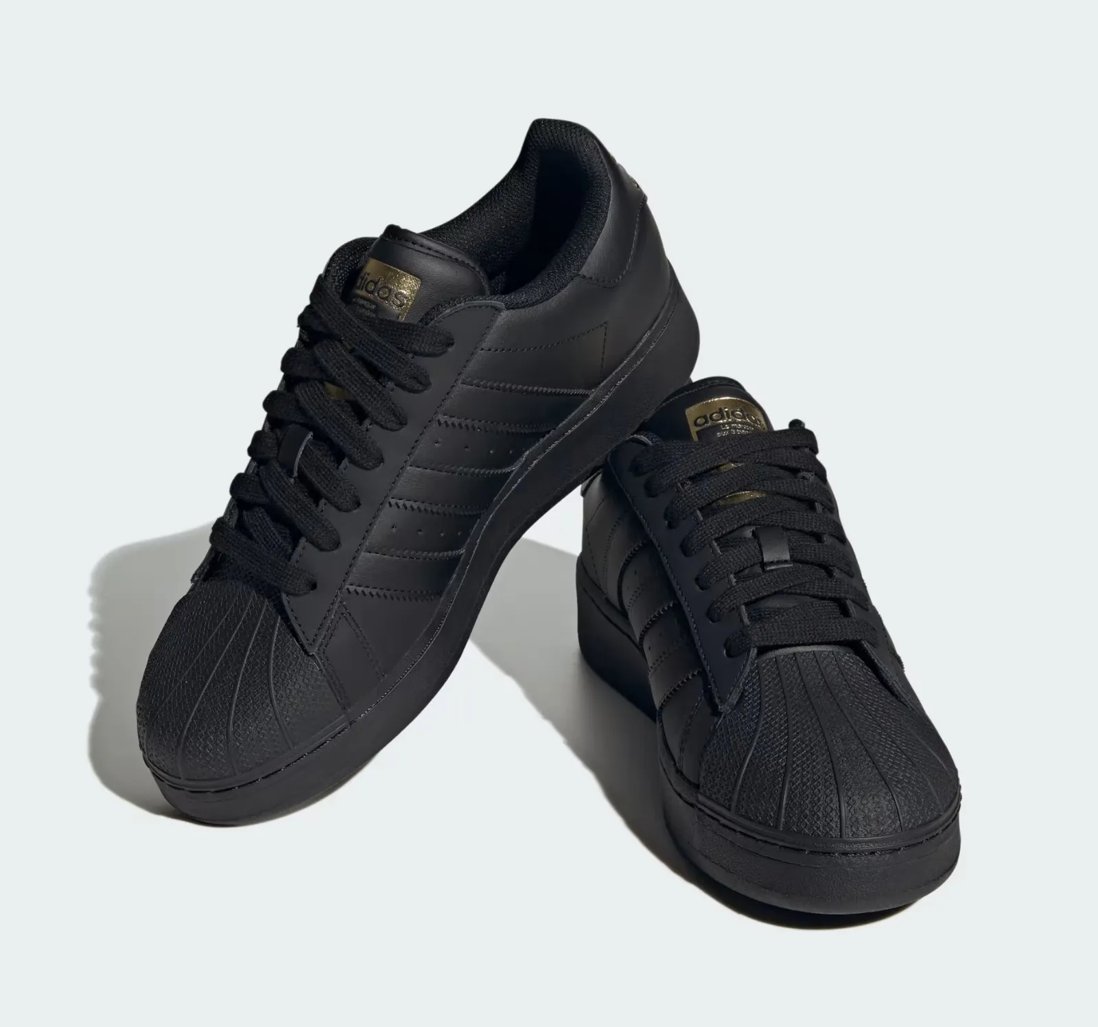 Adidas Originals Superstar XLG Core Black Gold Metallic ID4656