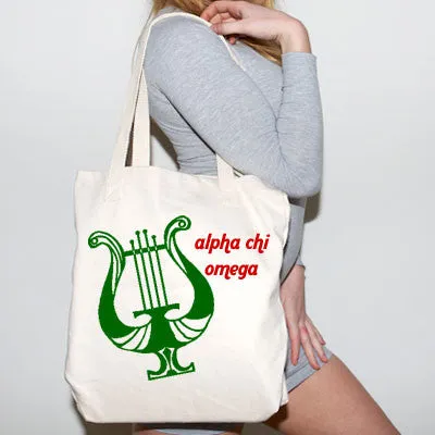 Alpha Chi Omega Mascot Printed Tote - 825 - CAD