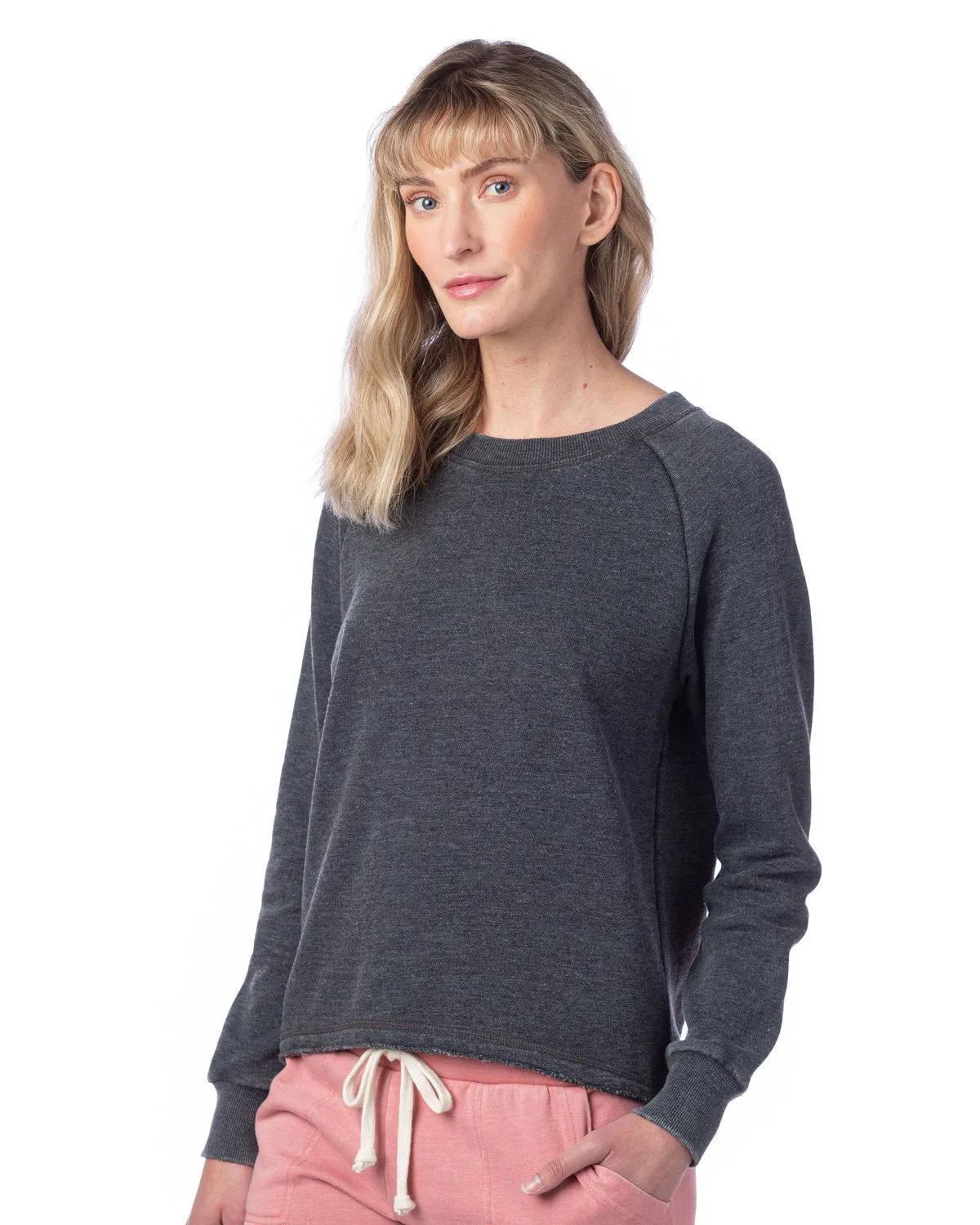 Alternative Ladies' Lazy Day Pullover, Washed Black