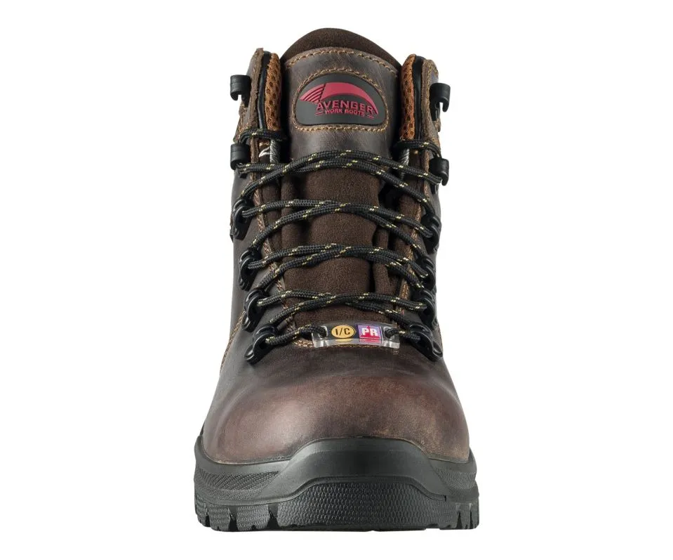 Avenger 7401 Foundation 6" Waterproof Carbon Nanofiber Toe Boot - Brown