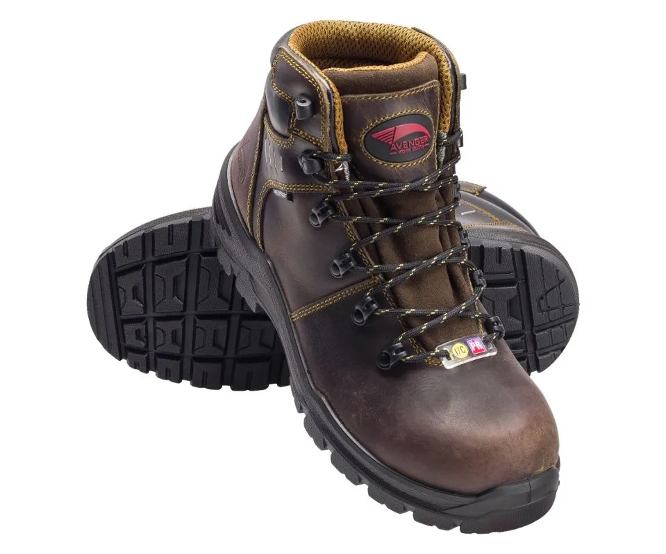 Avenger 7401 Foundation 6" Waterproof Carbon Nanofiber Toe Boot - Brown