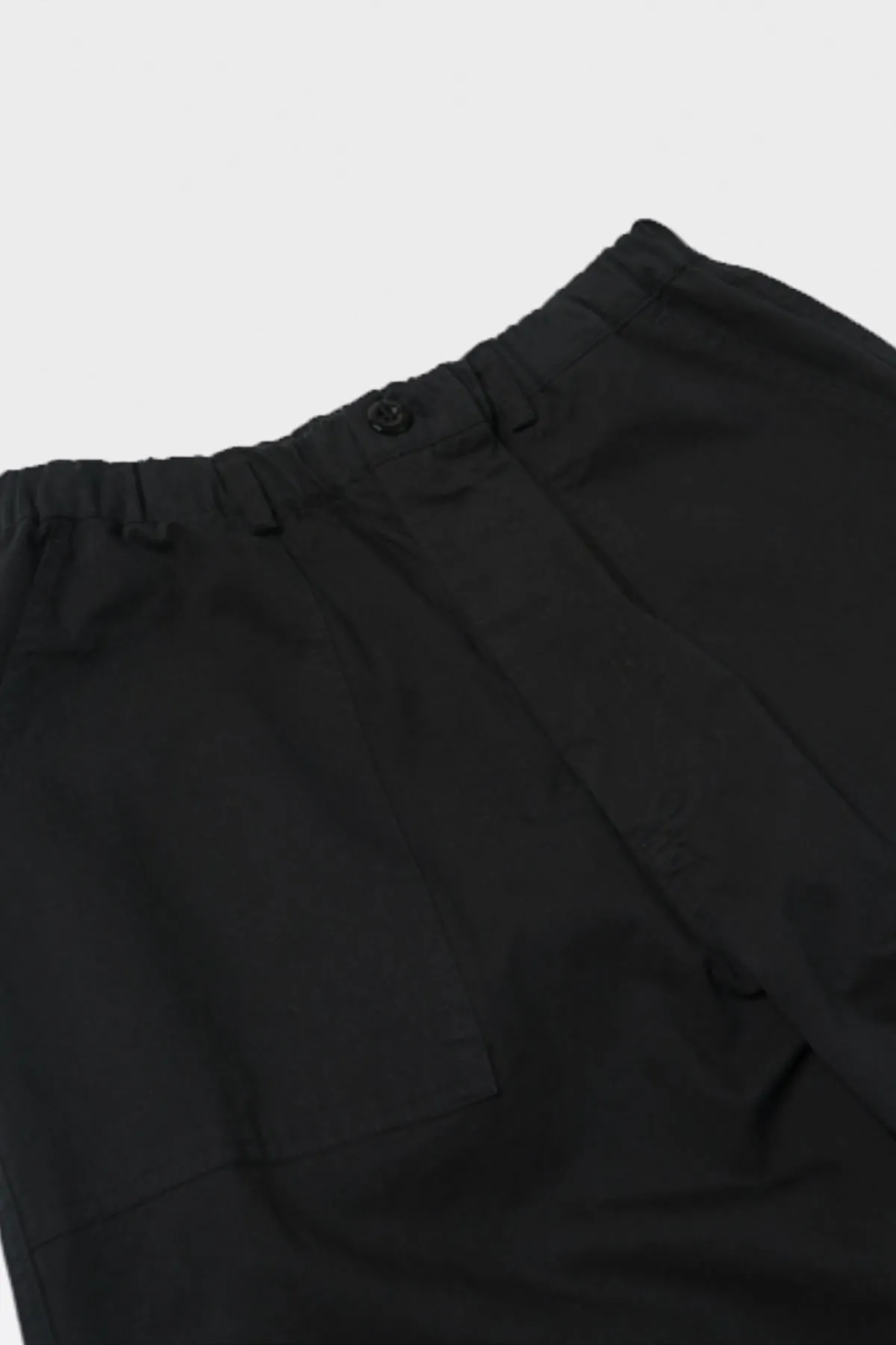 Banding Wide Fatigue Pants - Black