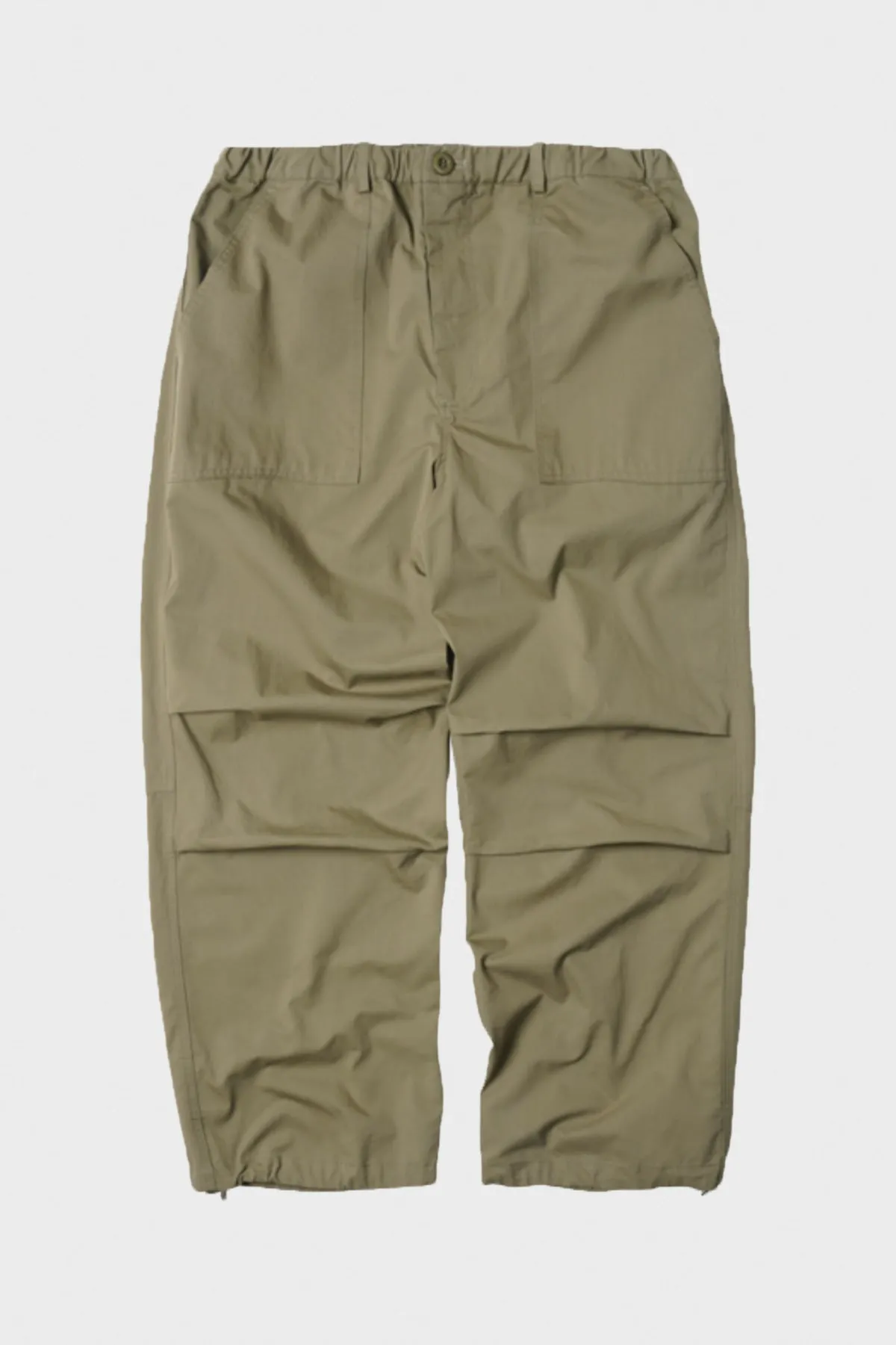 Banding Wide Fatigue Pants - Khaki Beige