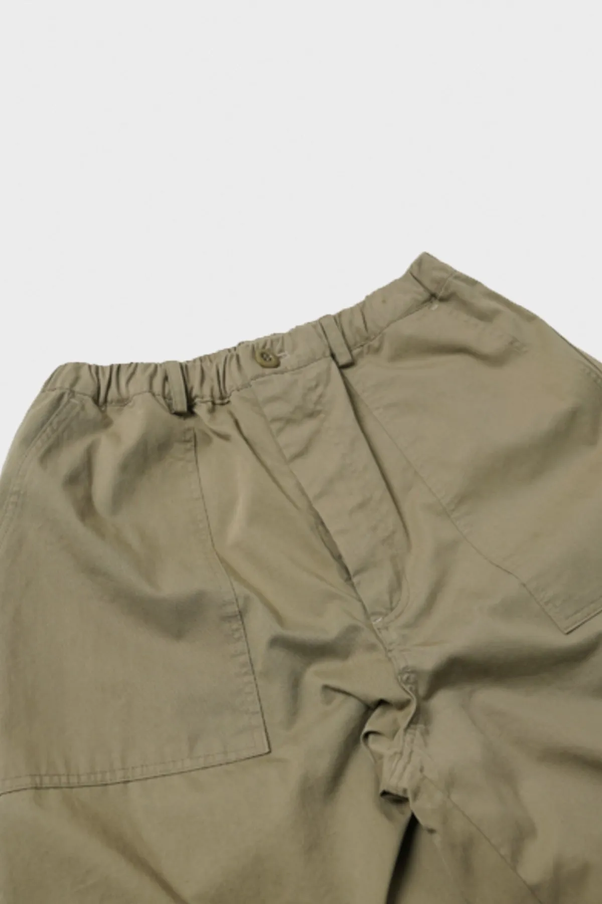 Banding Wide Fatigue Pants - Khaki Beige