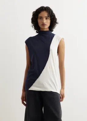 Bassike -  Contrast Raised Neck Tank - Tank