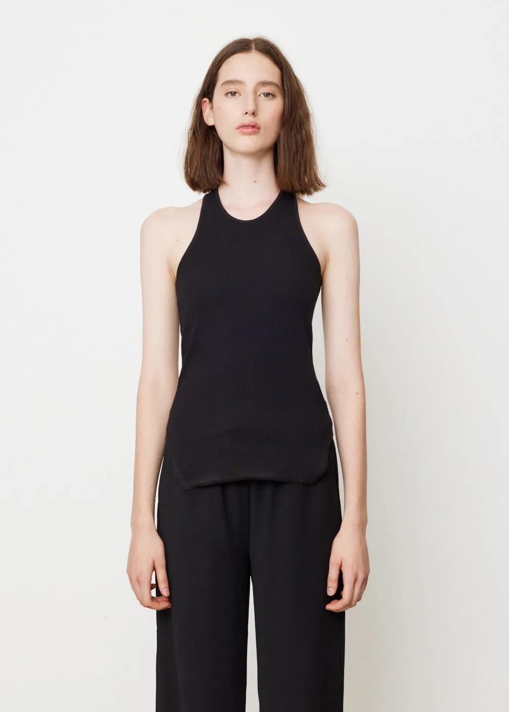 Bassike -  Slim Rib Crossback Tank - Tank