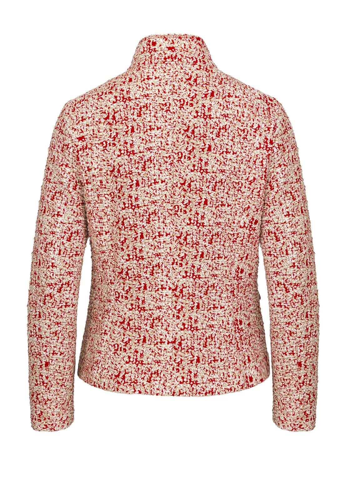 Bianca Joalina Woven Pattern Jacket, Red