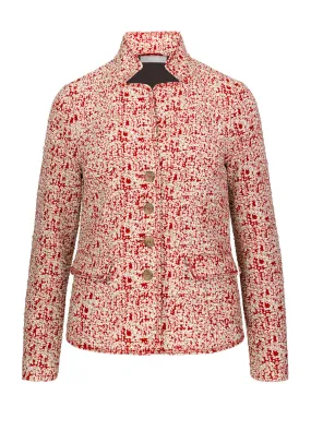 Bianca Joalina Woven Pattern Jacket, Red