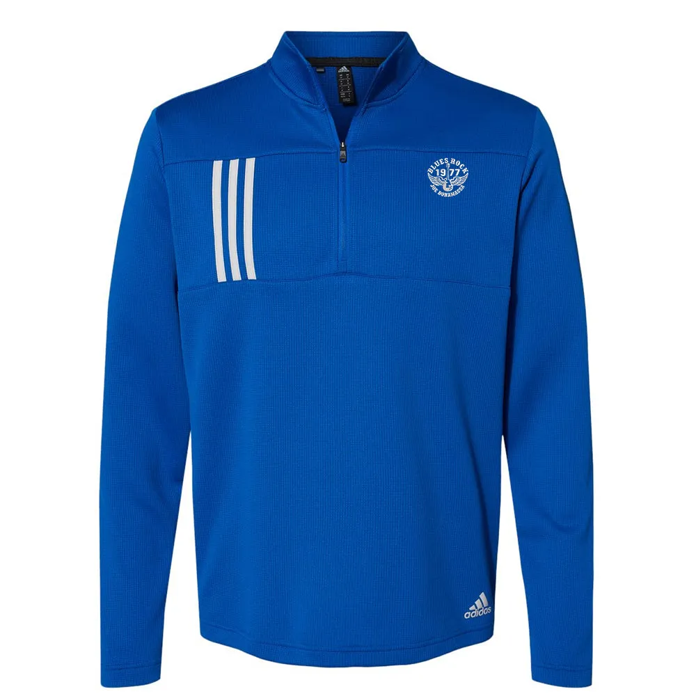 Blues Rock Adidas Double Knit 1/4 Zip Pullover (Men)