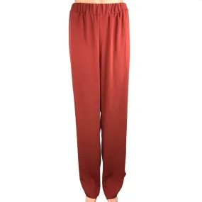 BOLD Elements Cut to Curve Red Straight Wide Leg Elastic Waist Trouser Pants XL