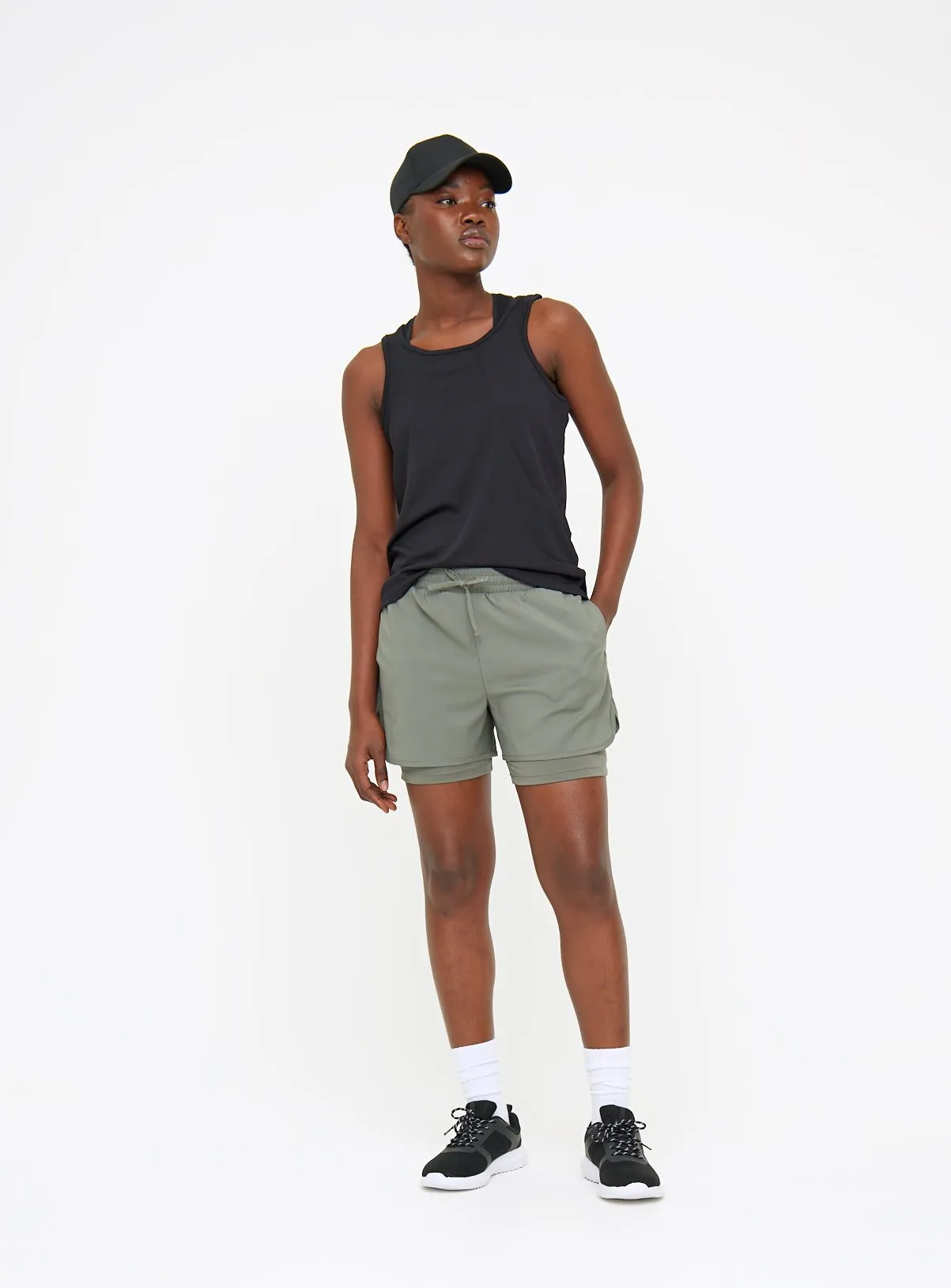 Buy Khaki Double Layer Shorts XXL | Shorts | Tu