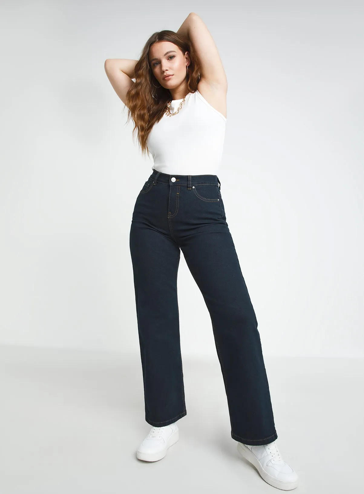 Buy SIMPLY BE 24/7 Indigo Wide Leg Jean 14 | Jeans | Tu