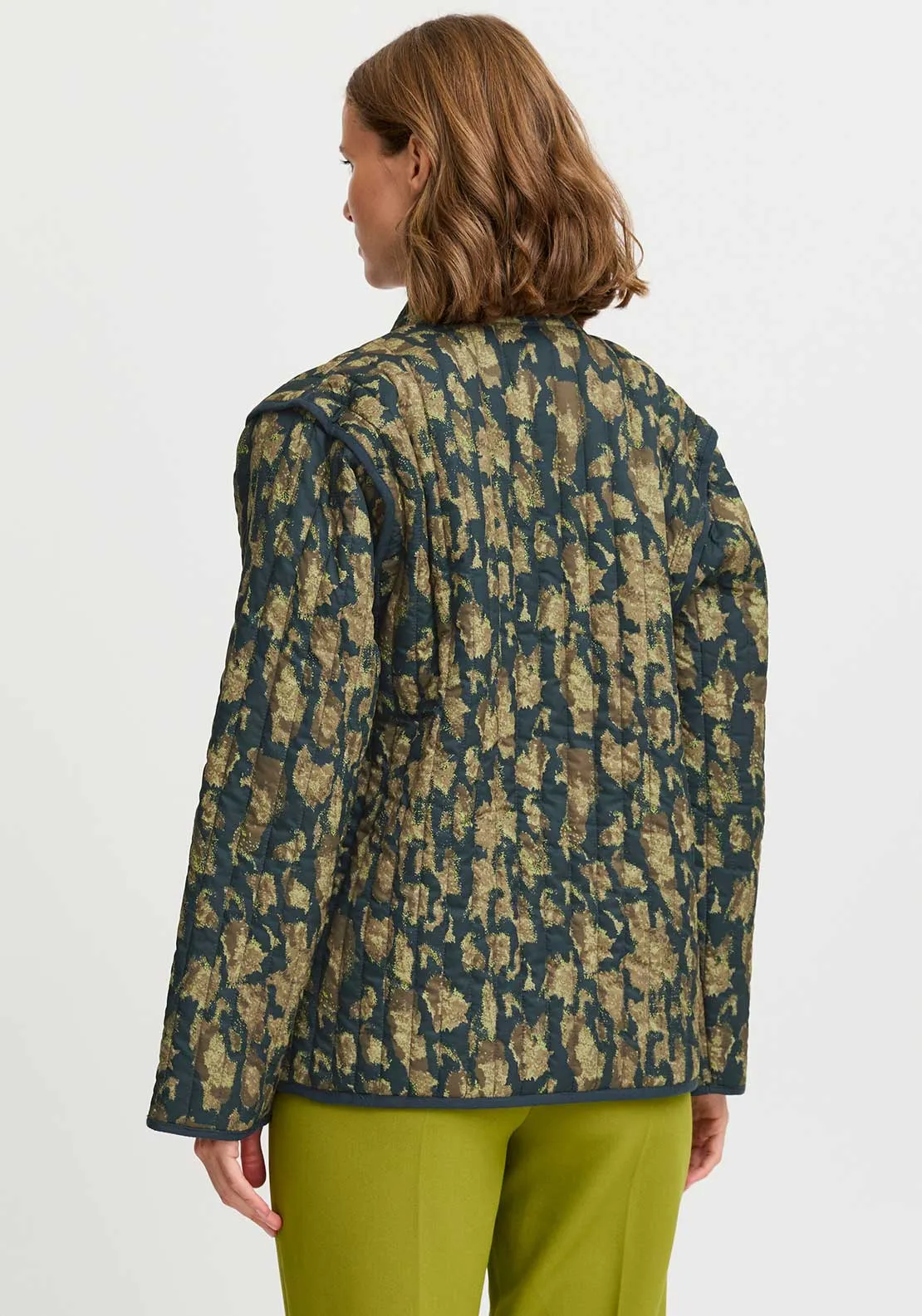 b.Young Daima Printed Jacket, Navy