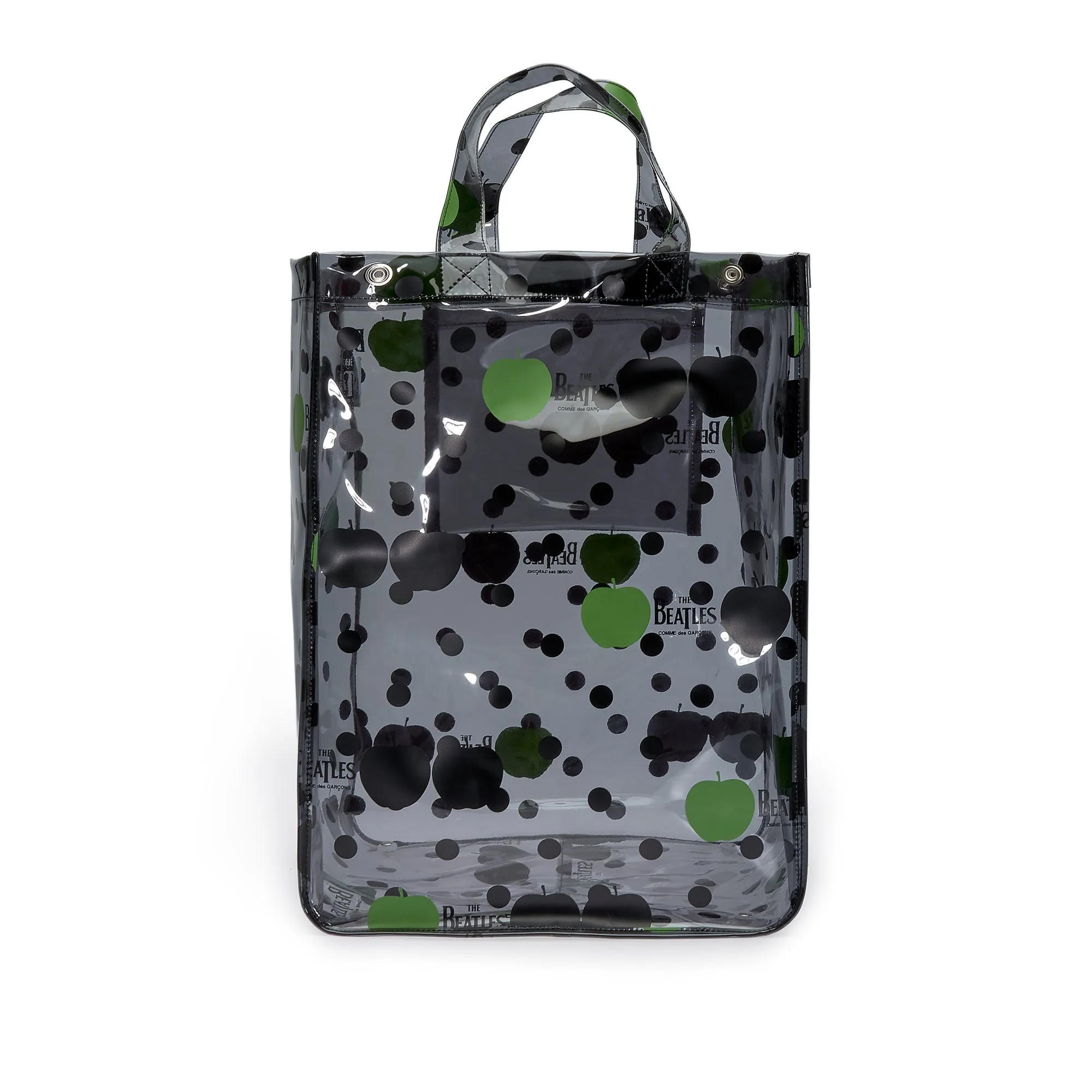 CDG Beatles Big PVC Apple & Dot Tote  VB-K201 Black