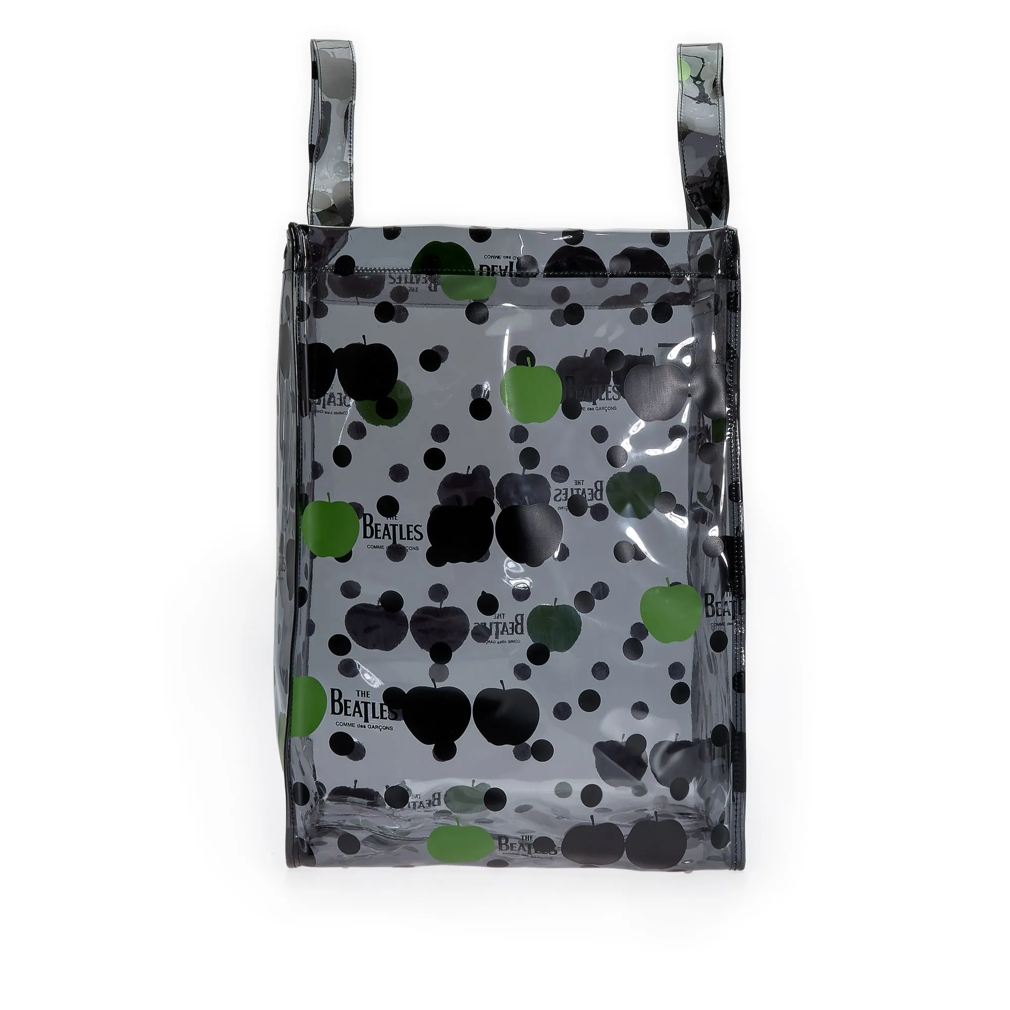 CDG Beatles Big PVC Apple & Dot Tote  VB-K201 Black