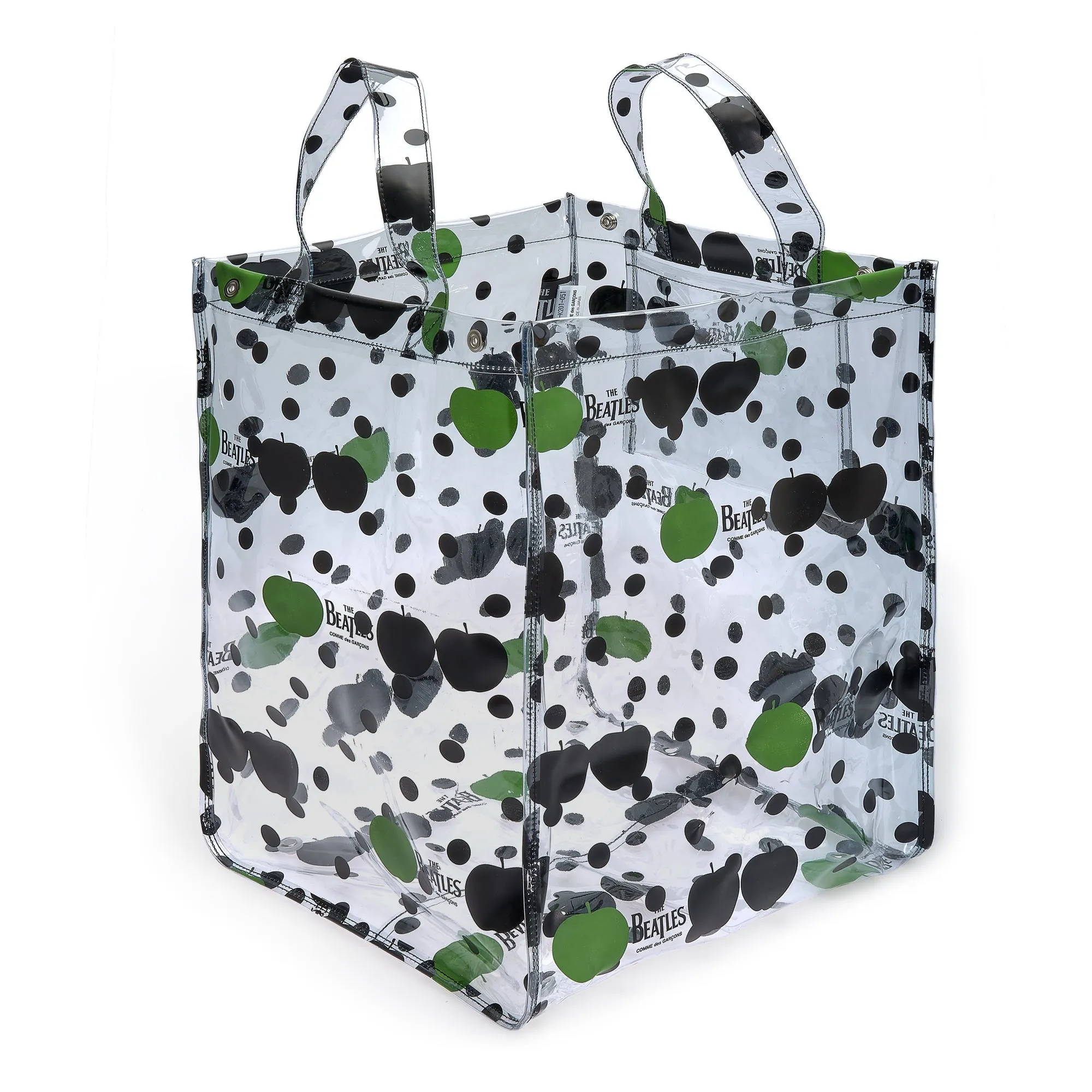 CDG Beatles Big PVC Apple & Dot Tote  VB-K201 Transparent