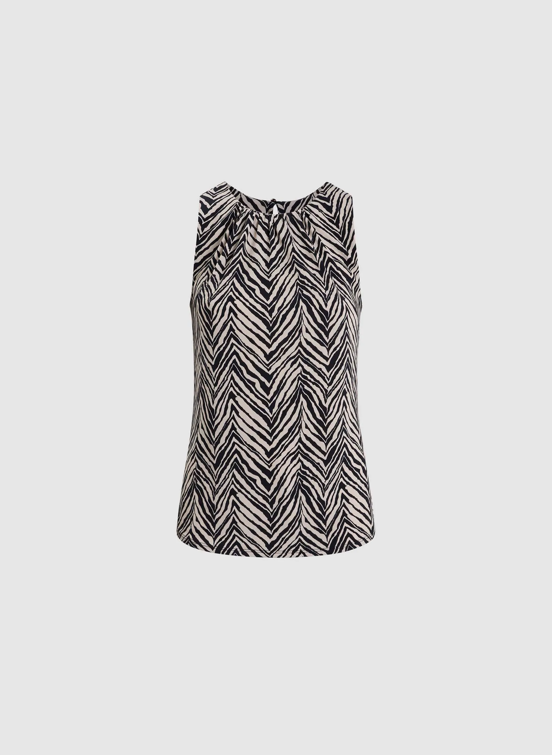 Chevron Motif Sleeveless Top