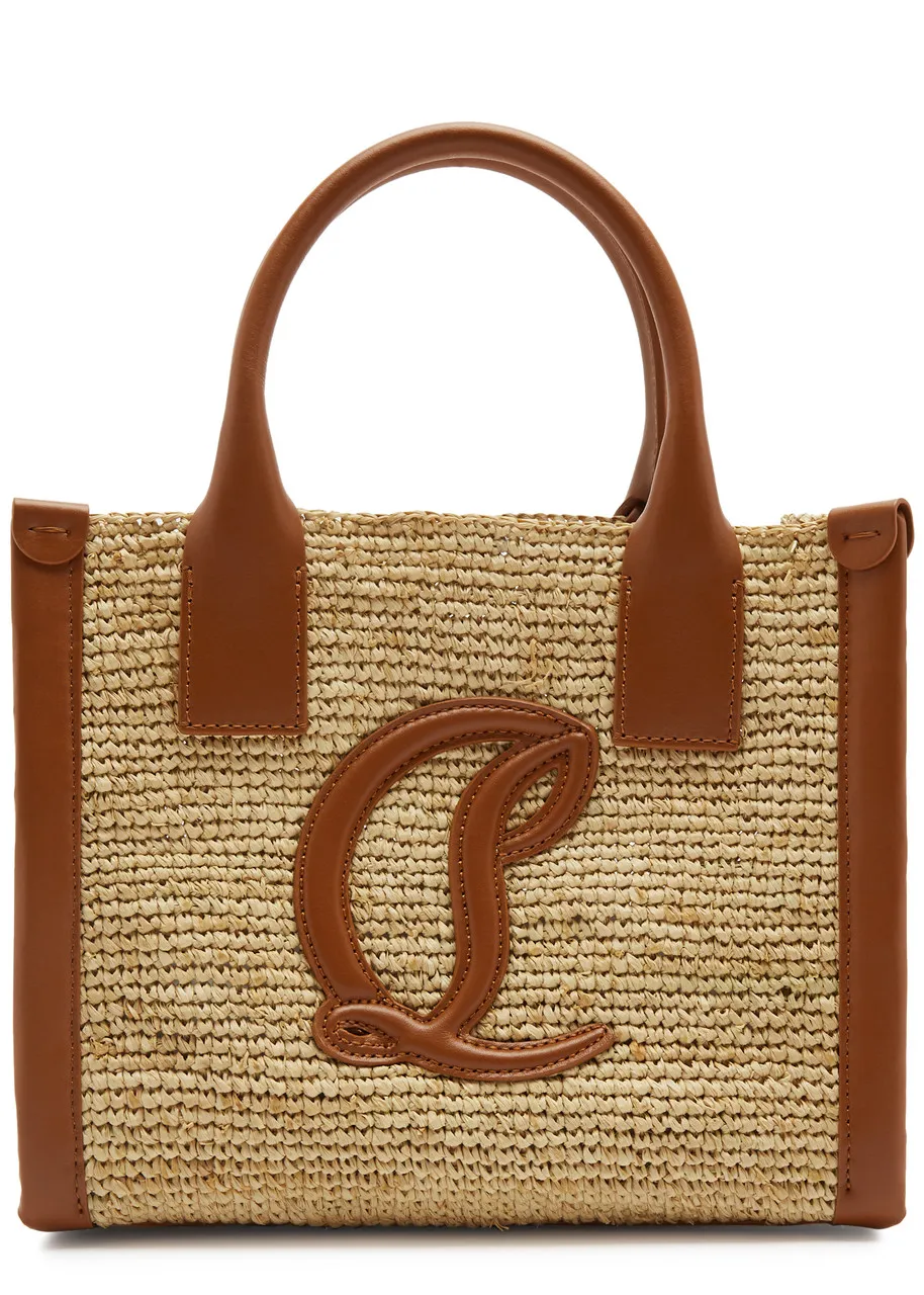 CHRISTIAN LOUBOUTIN By My Side mini raffia tote  -                         -                     -                