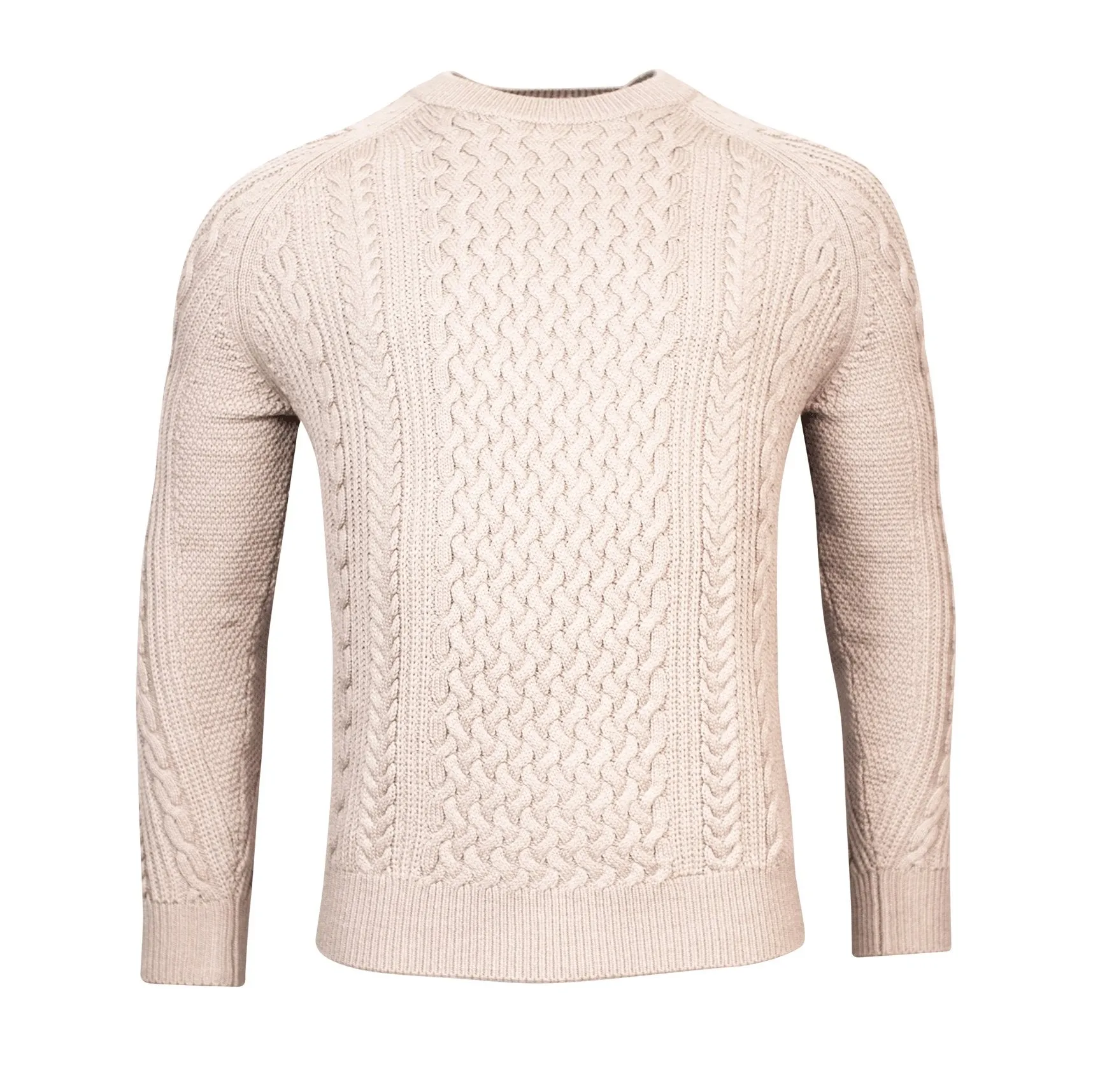 Chunky Crew Neck Light Beige Pullover