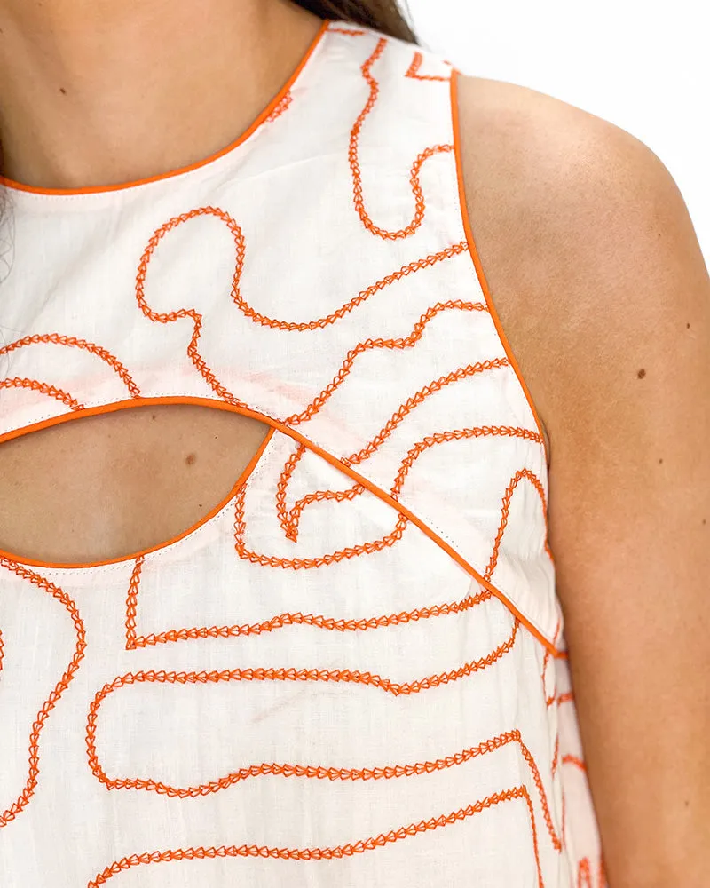 Ciebon Orange Blossom Sleeveless Top