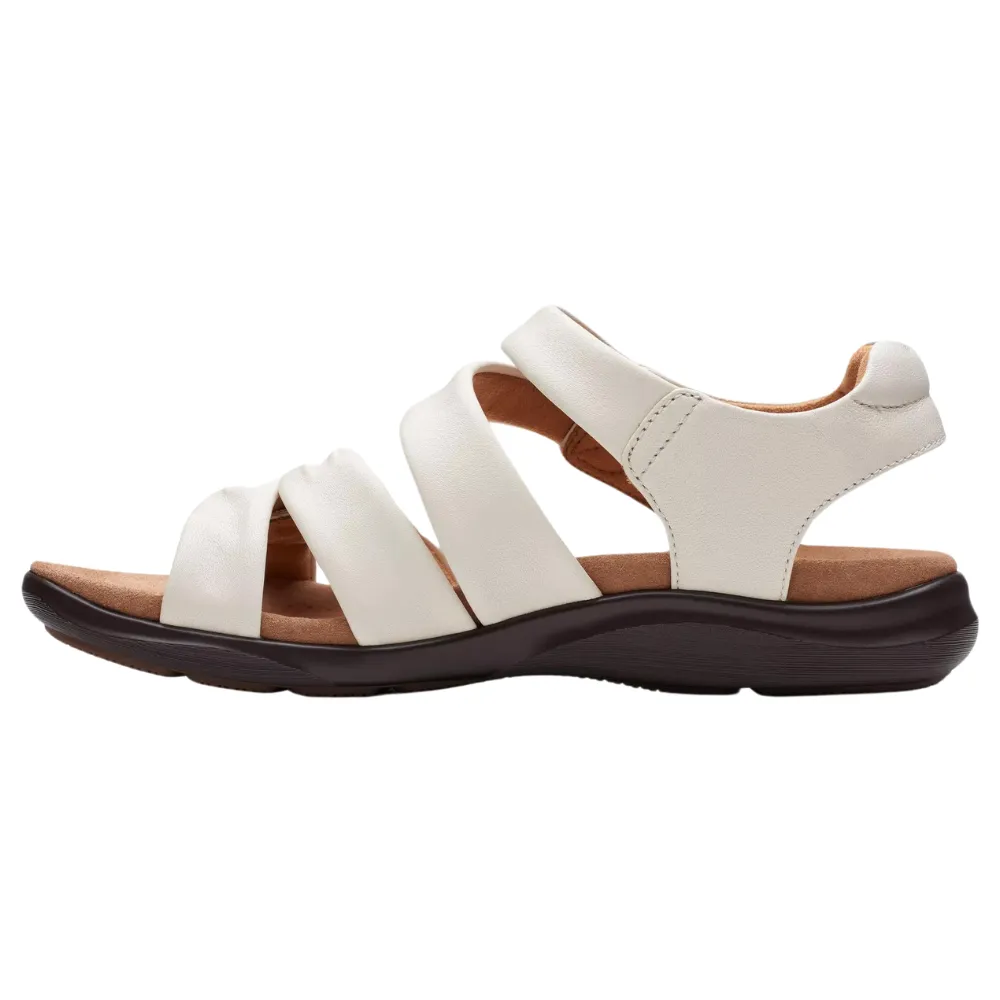 Clarks Kitly Ave Off White Leather Sandal (Women's)