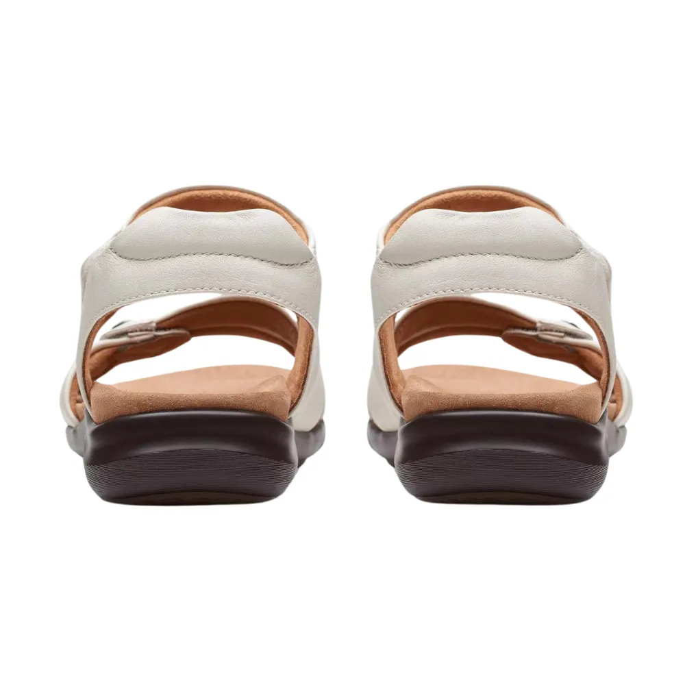 Clarks Kitly Ave Off White Leather Sandal (Women's)