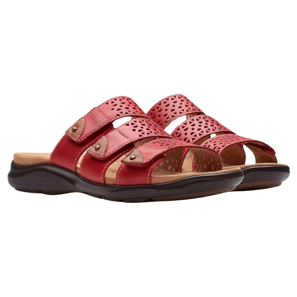 Clarks Kitly Walk Cherry Leather Sandal (Women's)