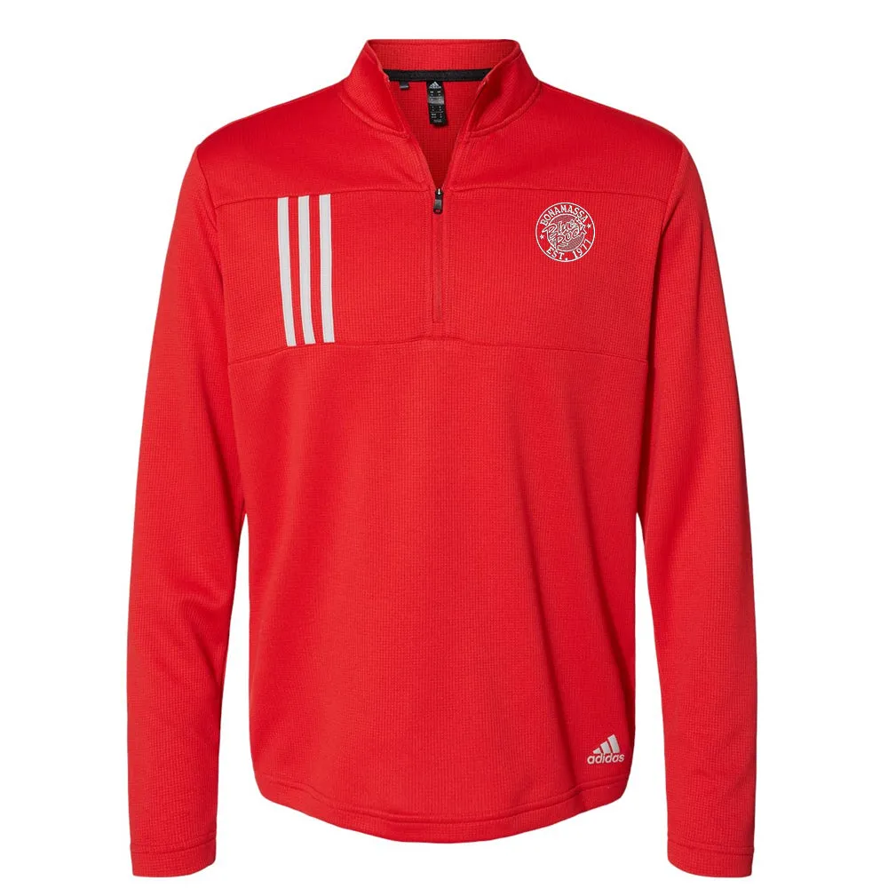 Classic Blues Rock Adidas Double Knit 1/4 Zip Pullover (Men)