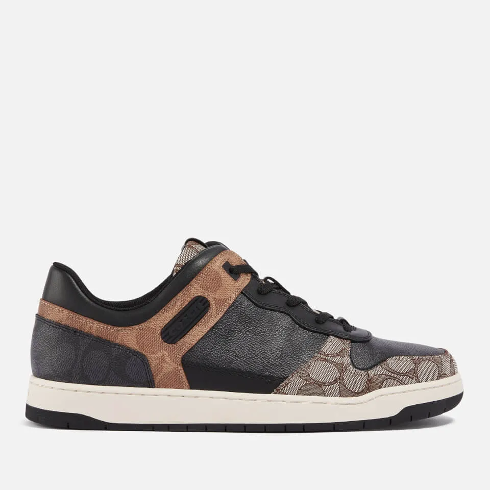 Coach Men's C201 Mixed Signature 2 Basket Canvas-Jacquard Trainers - UK 8 | Coggles