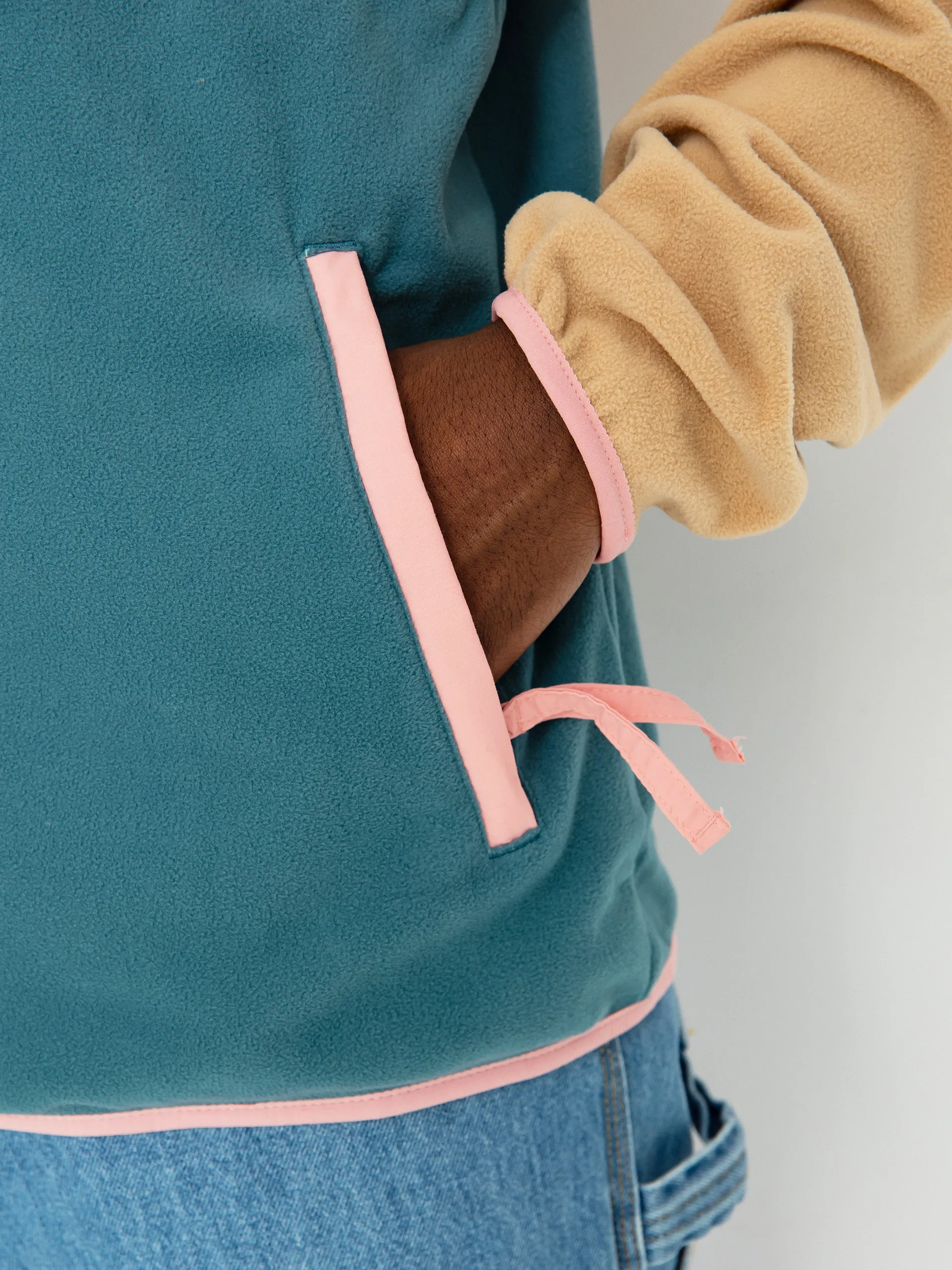 Columbia Back Bowl Lightweight Fleece  (canoe/cloudburst/salmon rose)