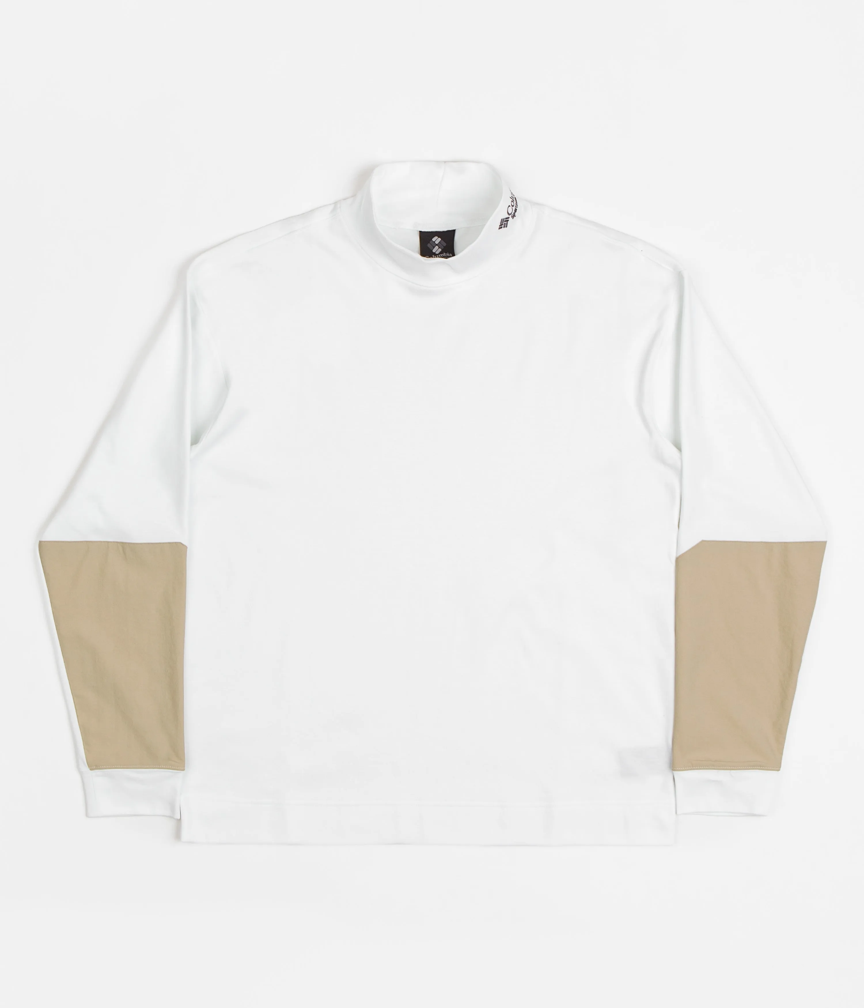 Columbia Ballistic Ridge High Neck Long Sleeve T-Shirt - White / Ancient Fossil