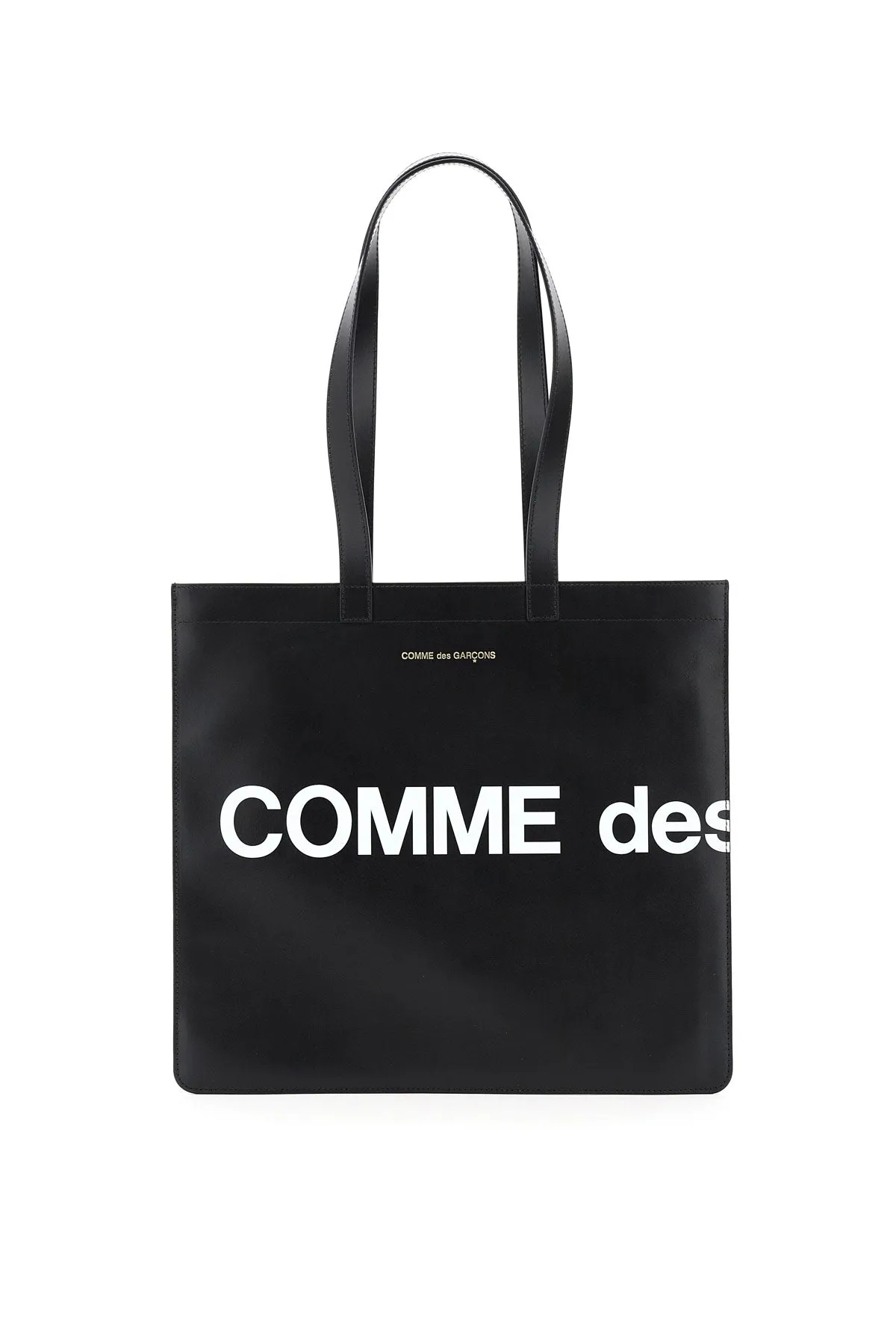 COMME DES GARONS PLAY Logo Print Leather Tote Handbag