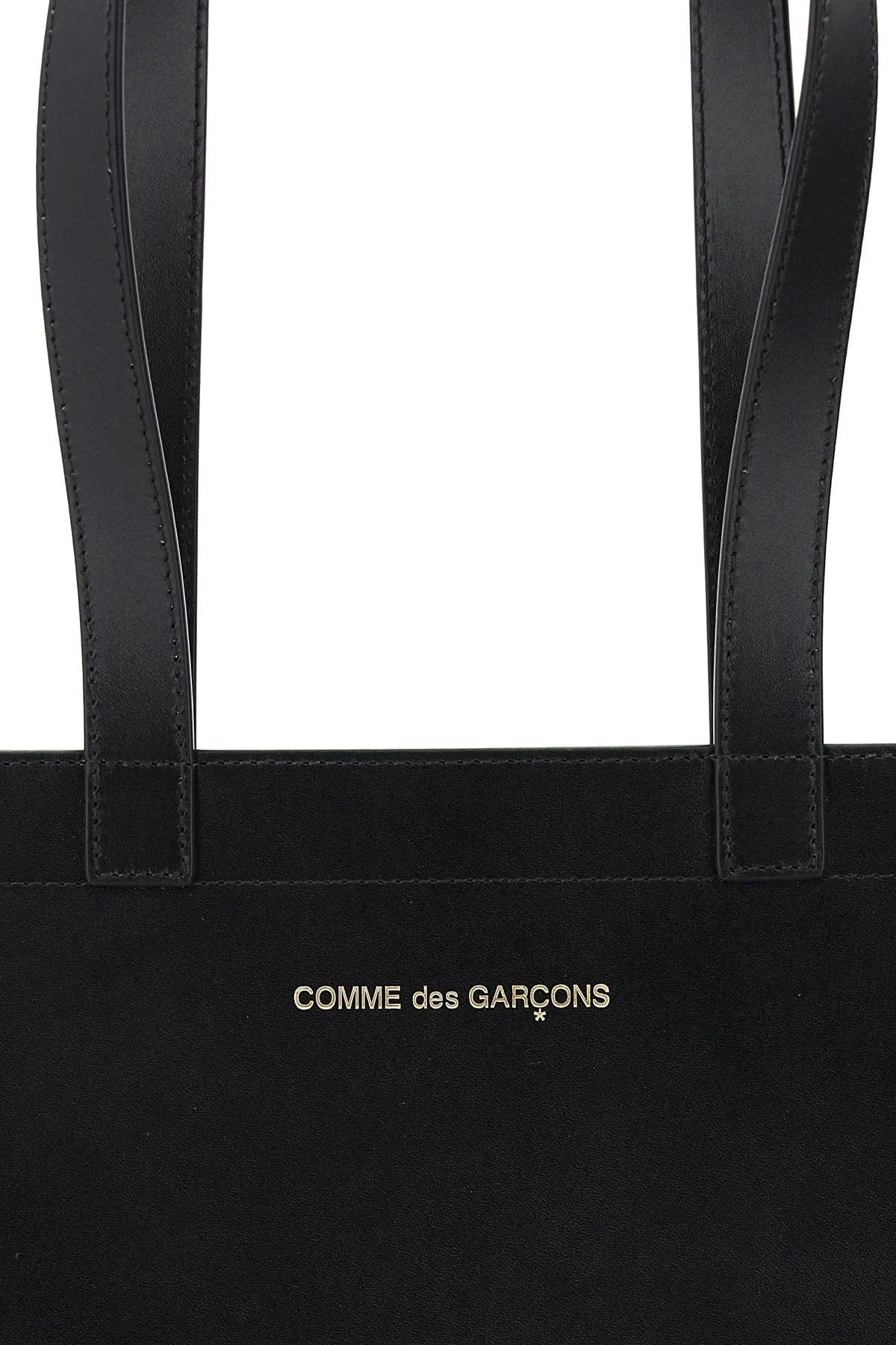 COMME DES GARONS PLAY Logo Print Leather Tote Handbag