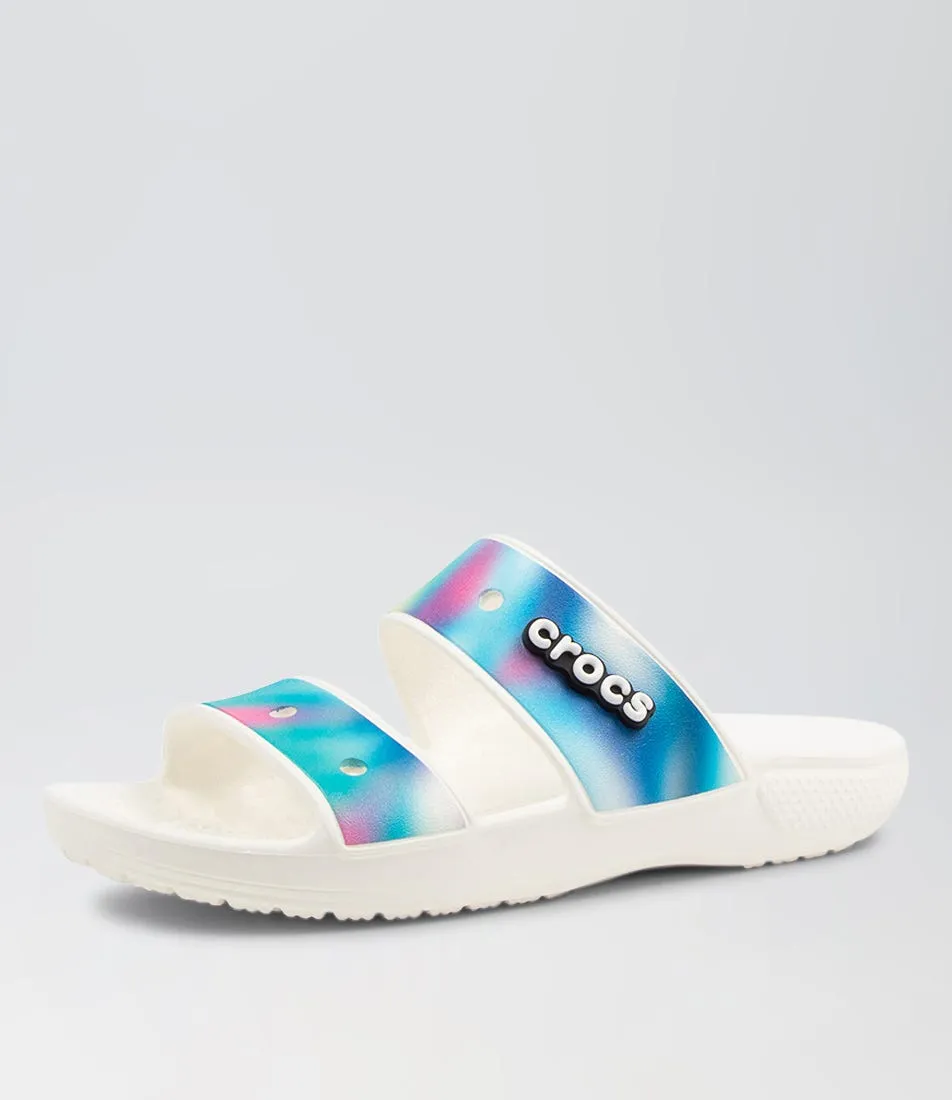 CROCS Classic Solarized White Multi Sandals