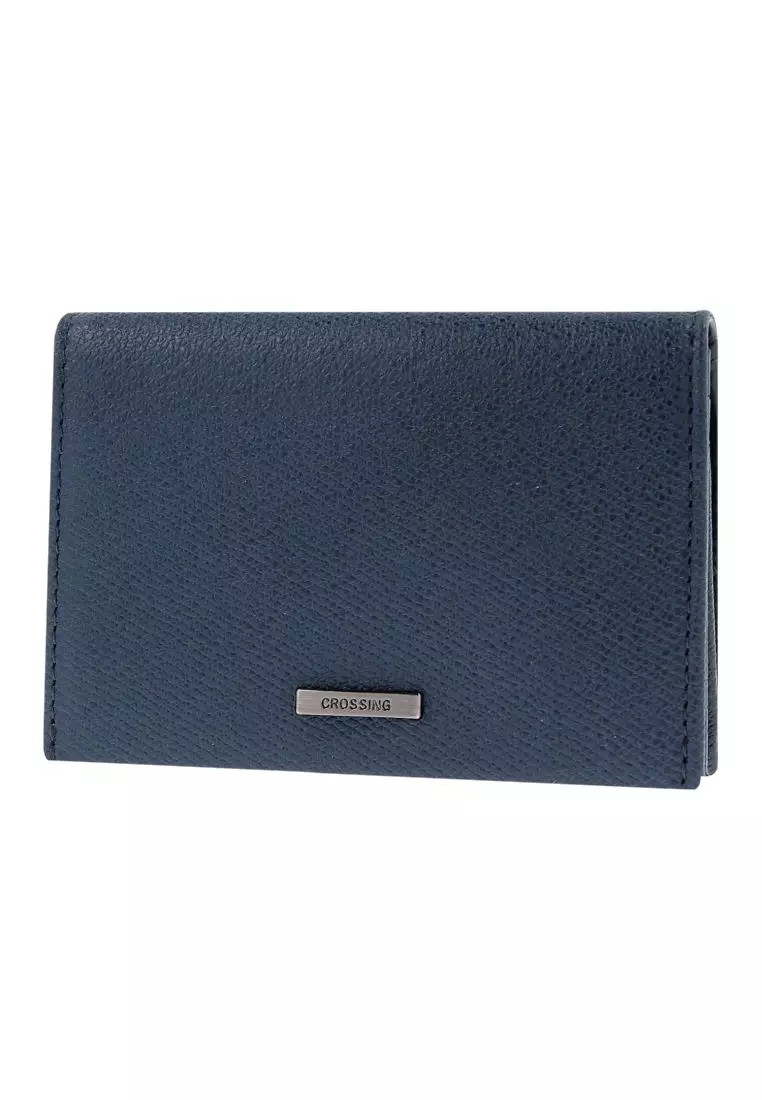 CROSSING Crossing Elite Leather Leather Card Case With Magnet Closure RFID - Jeans