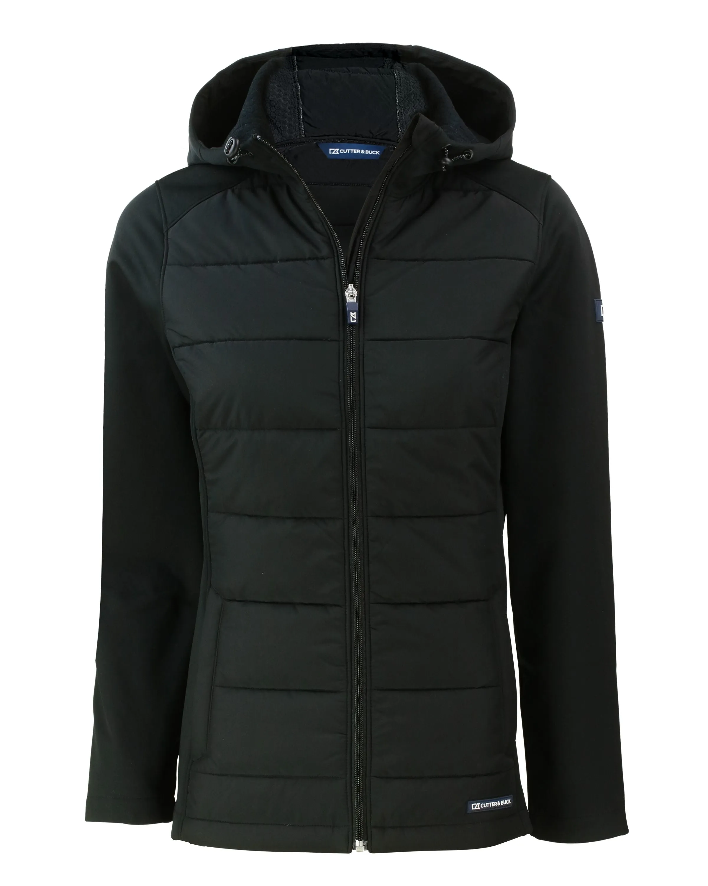 Cutter & Buck Evoke Hybrid Eco Softshell Recycled Full Zip Ladies Hooded Jacket