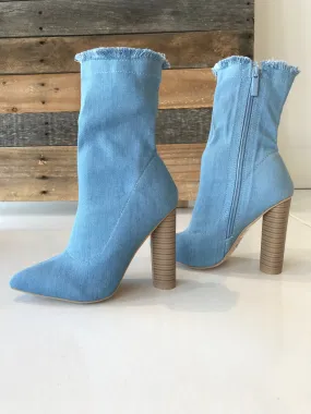 Denim Ankle Boot - Women’s Shoes