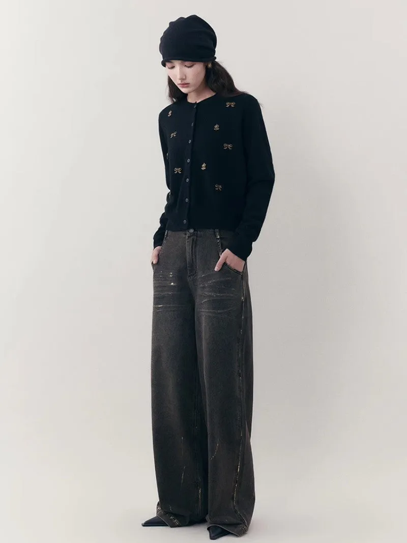 Denim Straight Loose Casial Wide-Pants