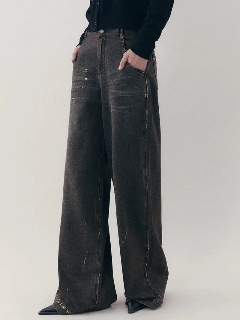 Denim Straight Loose Casial Wide-Pants