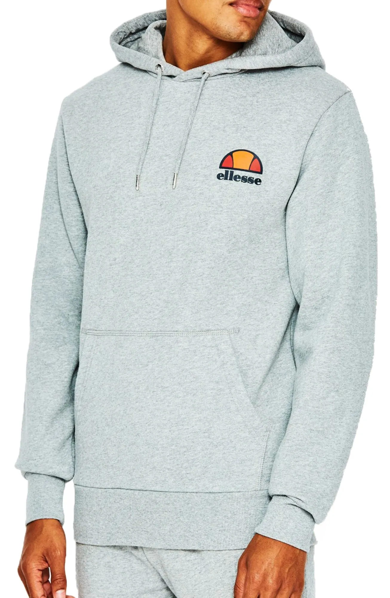 Ellesse Toce Logo Overhead Hoodie Grey Marl