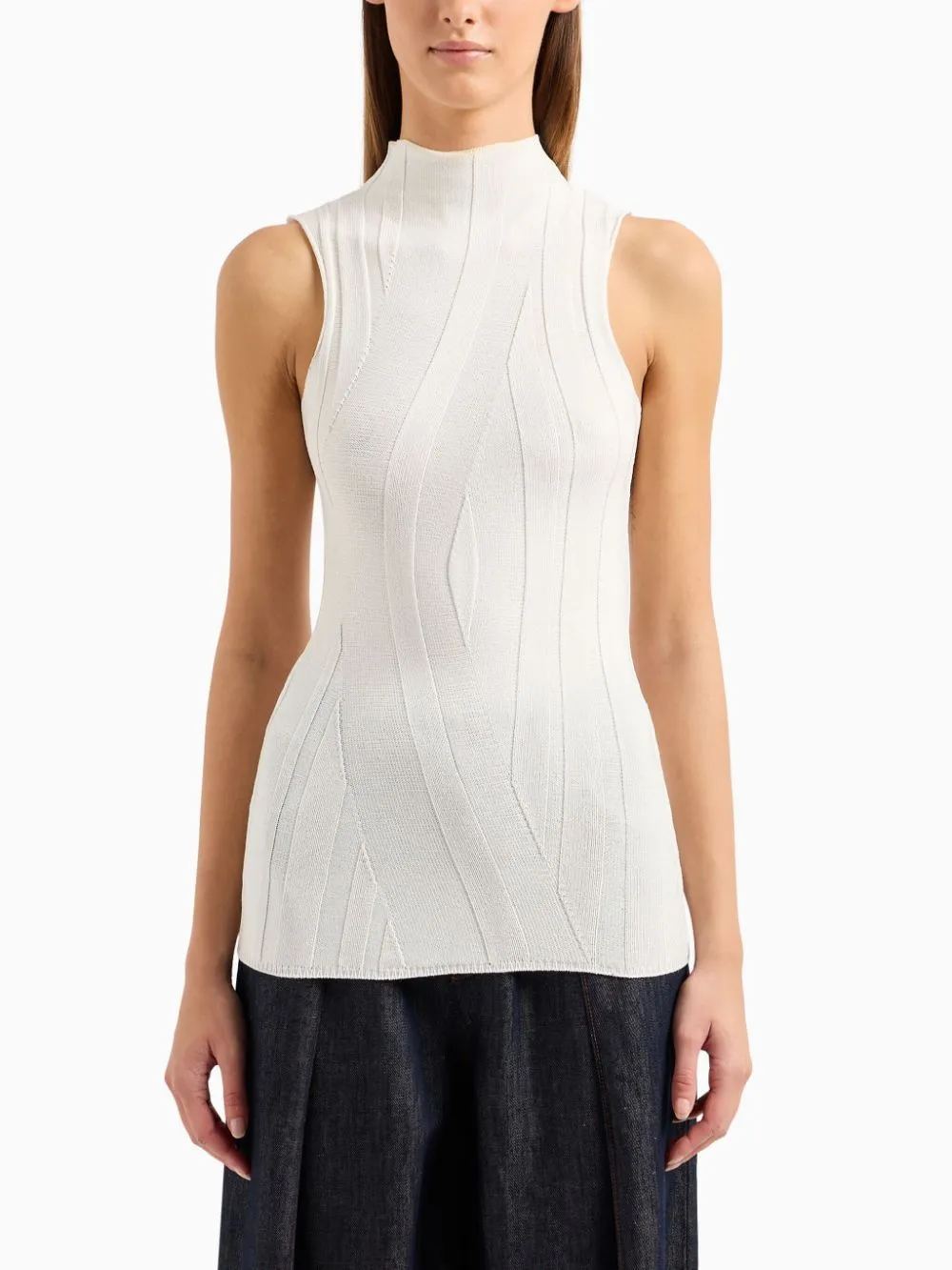 Emporio Armani    Emporio Armani High Neck Sleeveless Top