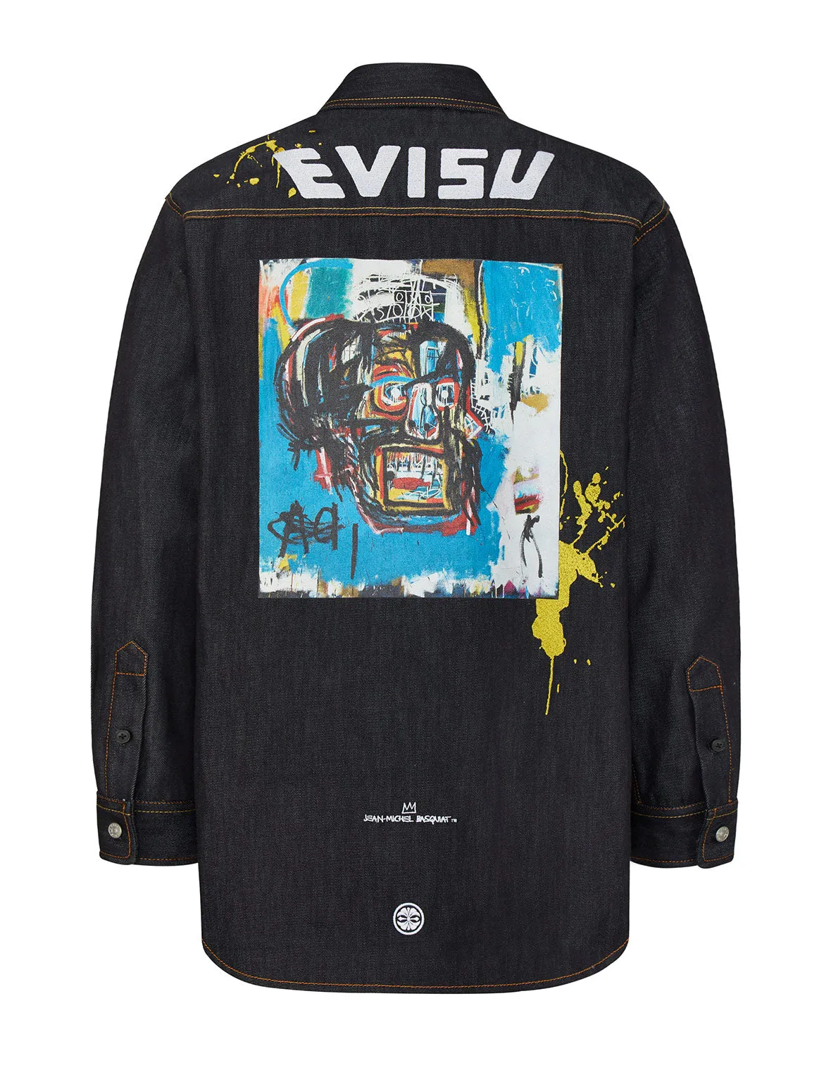 EVISU x Jean Michel Basquiat Untitled Denim Shirt Jacket